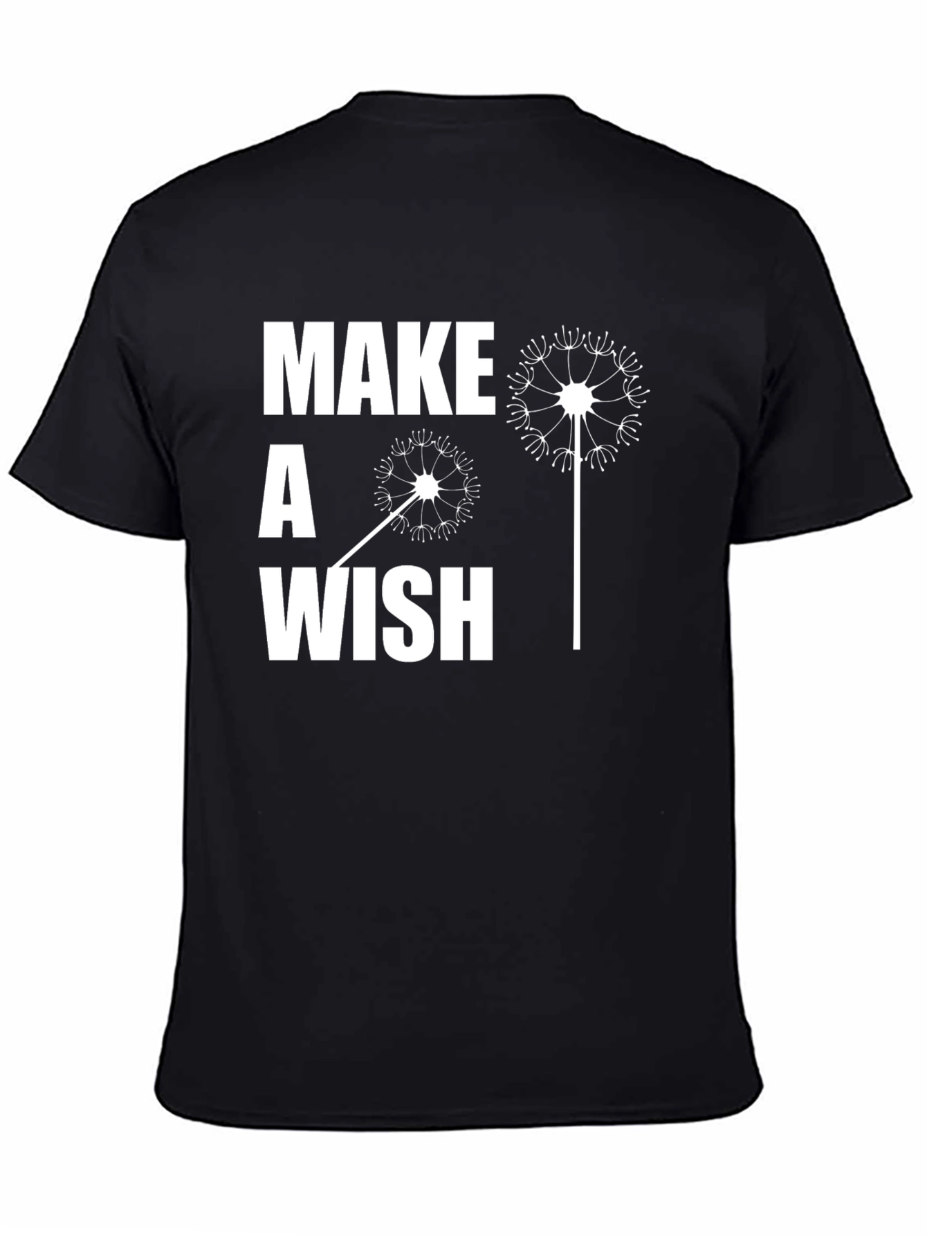 Make a Wish Graphic Tee - Casual Black T-Shirt