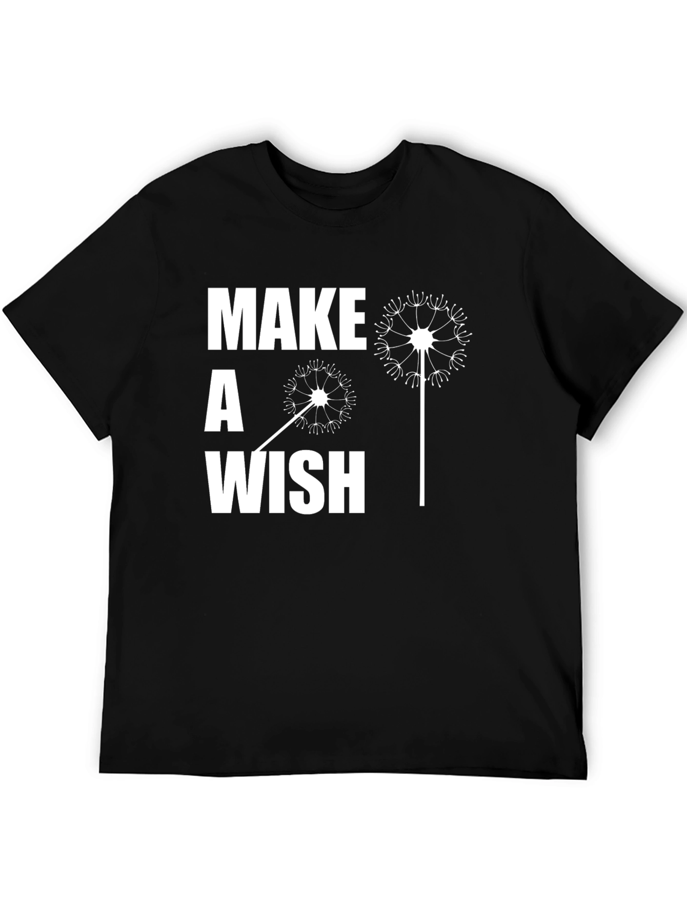 Make a Wish Graphic Tee - Casual Black T-Shirt