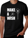 Make a Wish Graphic Tee - Casual Black T-Shirt