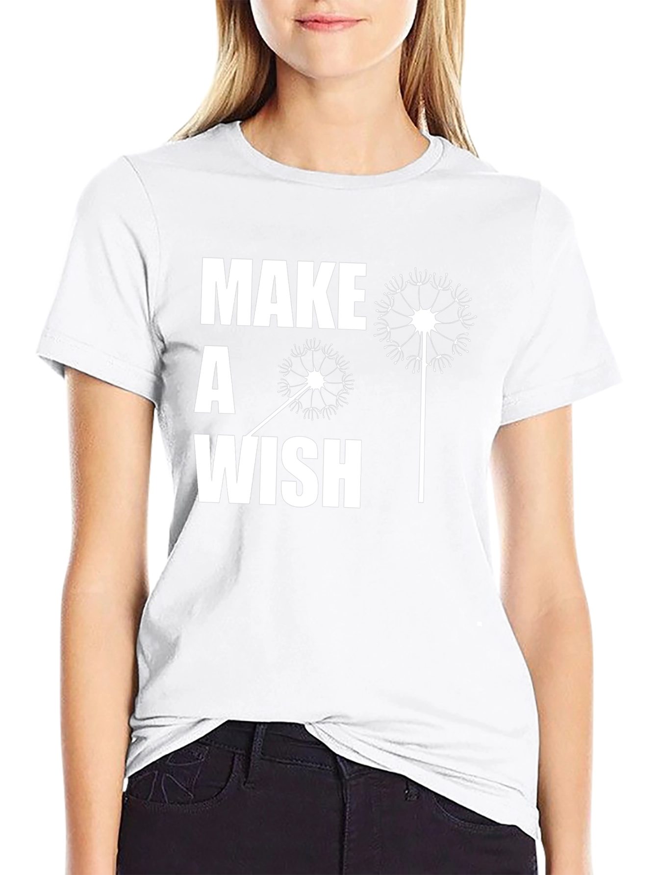 Make a Wish Graphic Tee - Casual Black T-Shirt