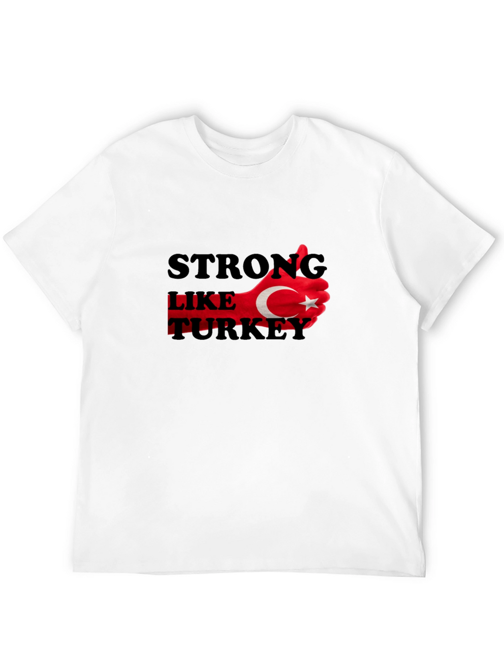 Strong Like Turkey Graphic T-Shirt - Black