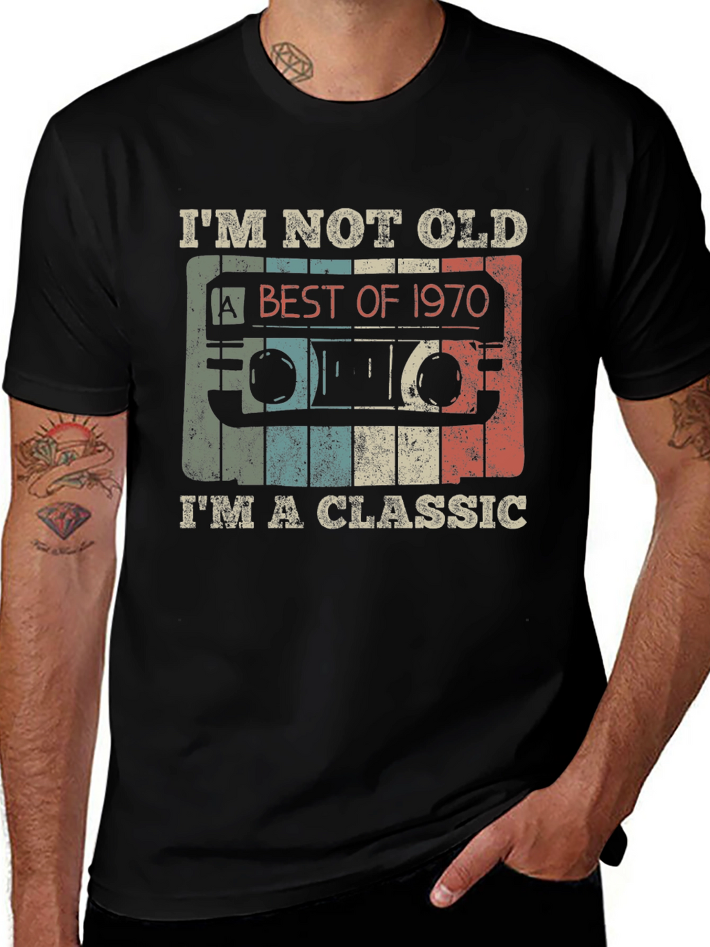 Classic 1970 Cassette Tape Graphic T-Shirt