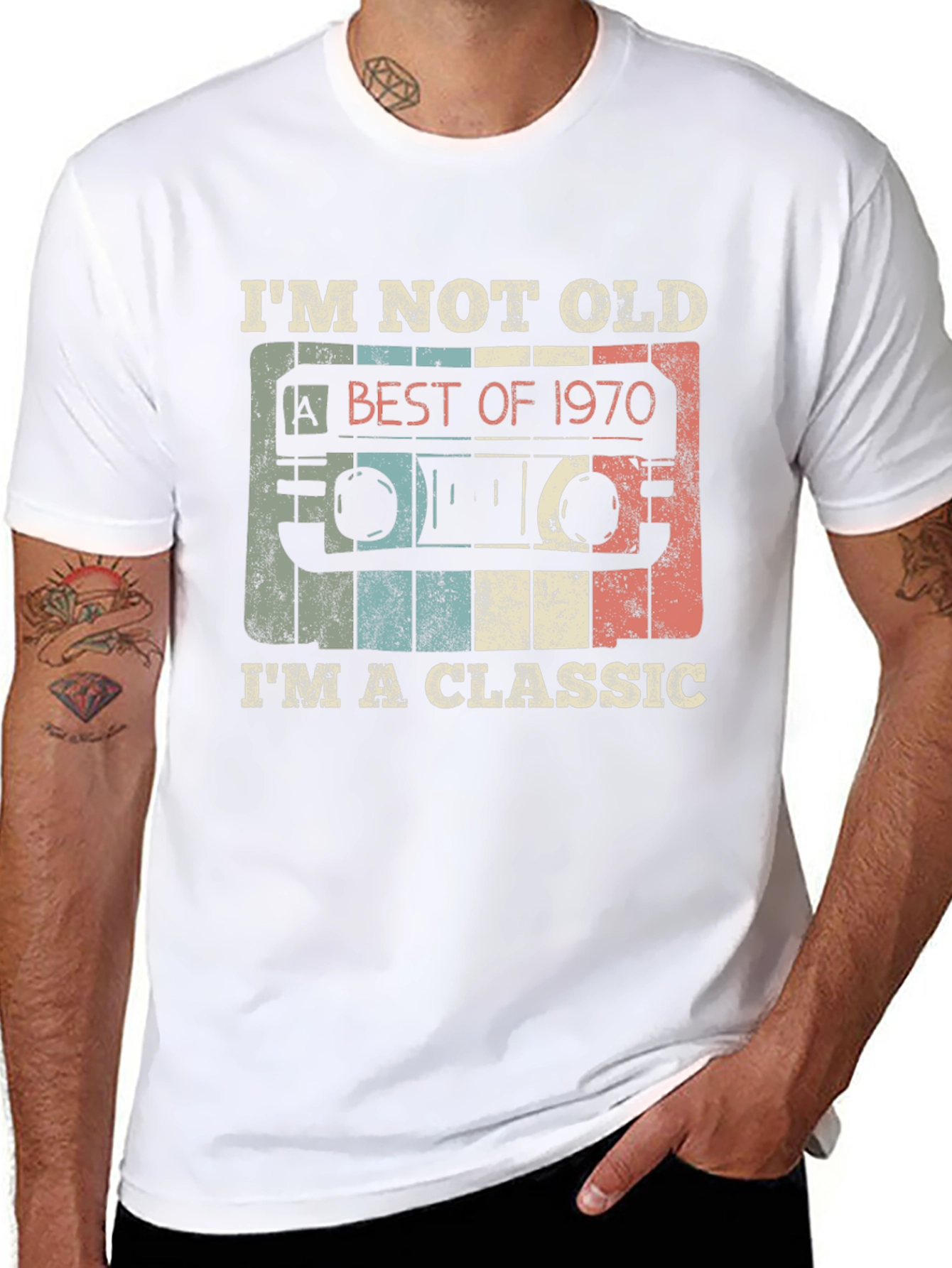 Classic 1970 Cassette Tape Graphic T-Shirt