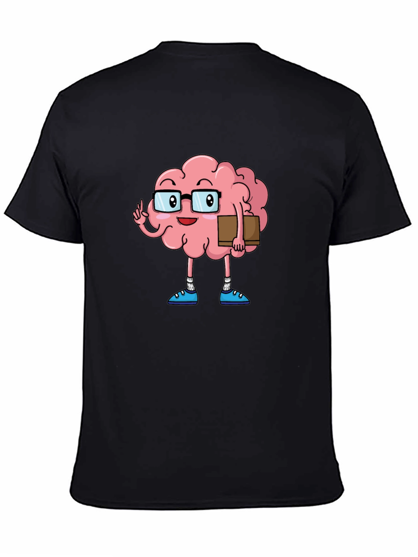 Brain Cartoon Graphic Tee - Smart Casual Style
