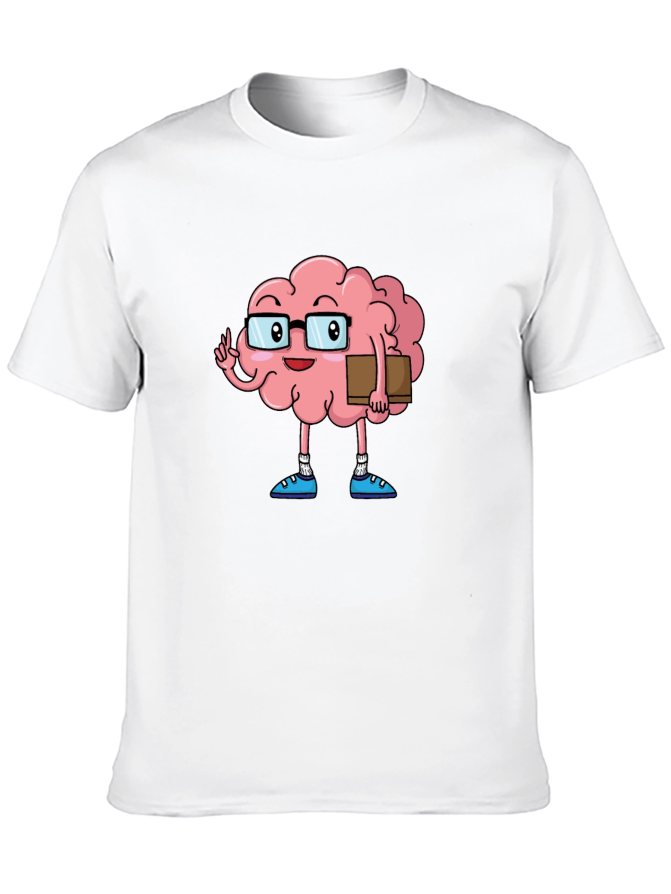 Brain Cartoon Graphic Tee - Smart Casual Style