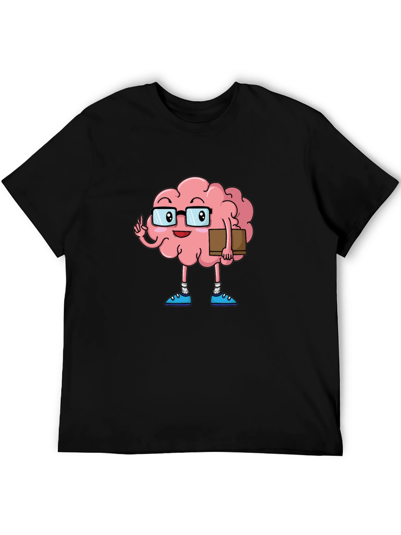 Brain Cartoon Graphic Tee - Smart Casual Style