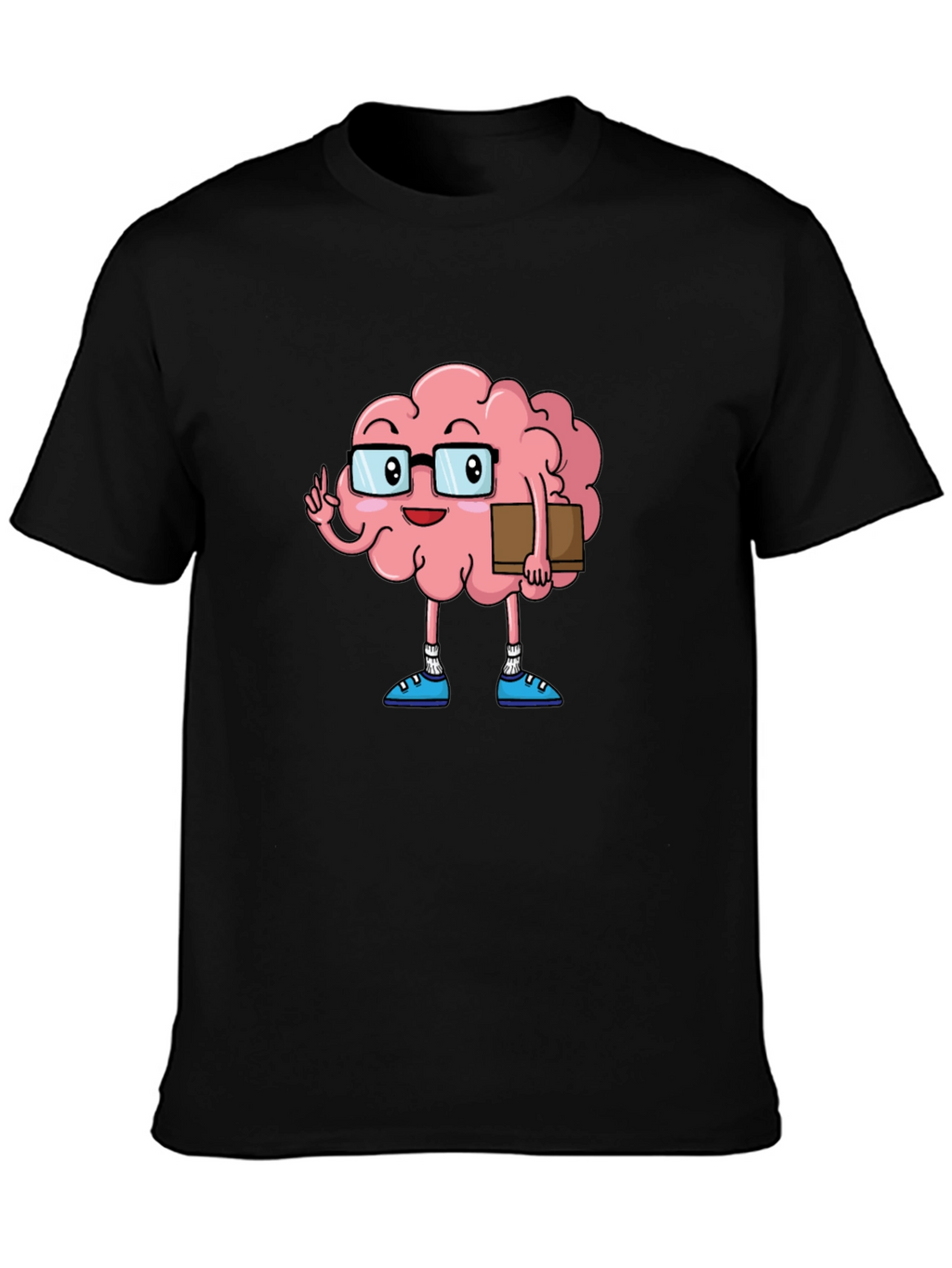 Brain Cartoon Graphic Tee - Smart Casual Style