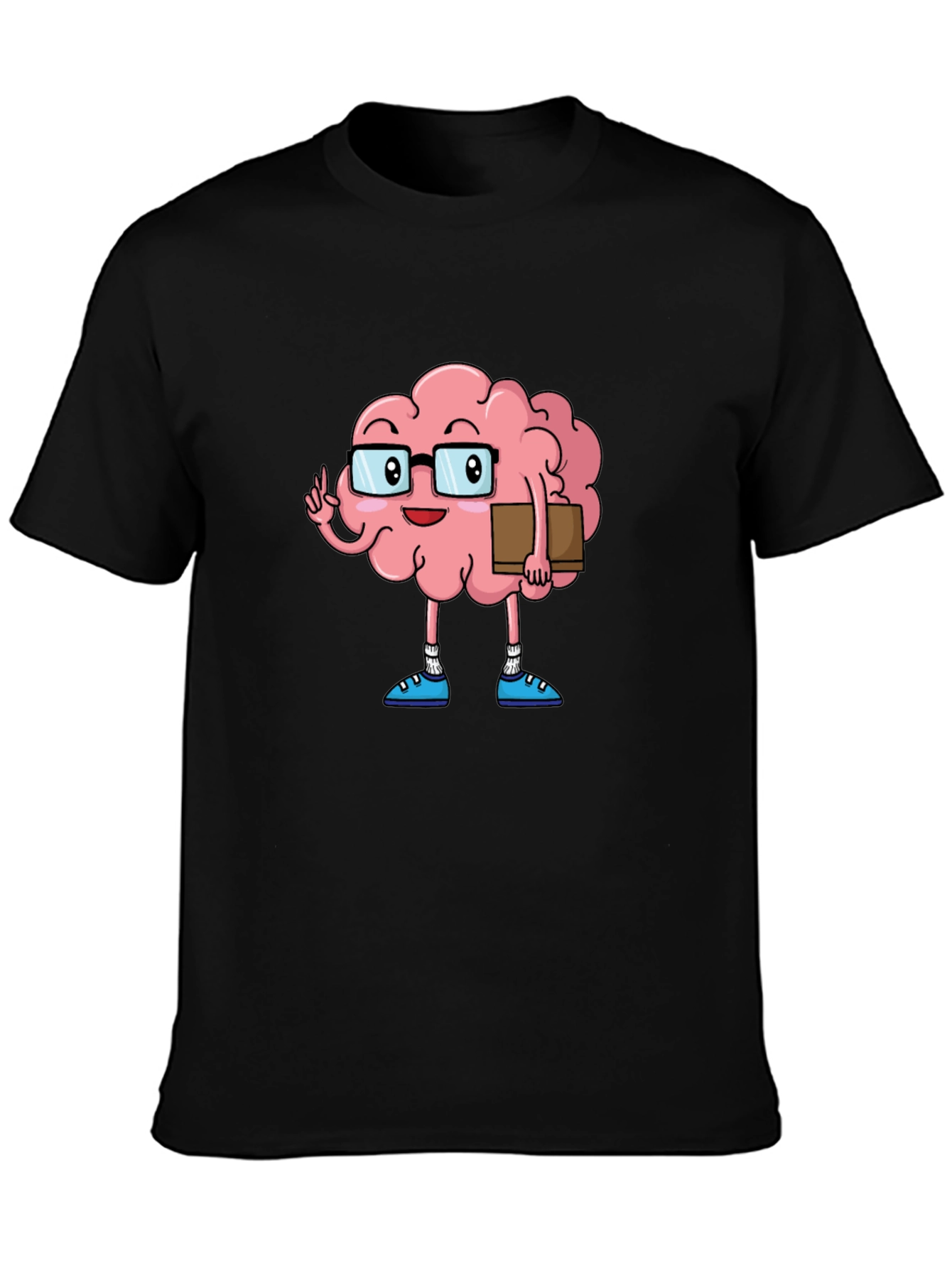 Brain Cartoon Graphic Tee - Smart Casual Style