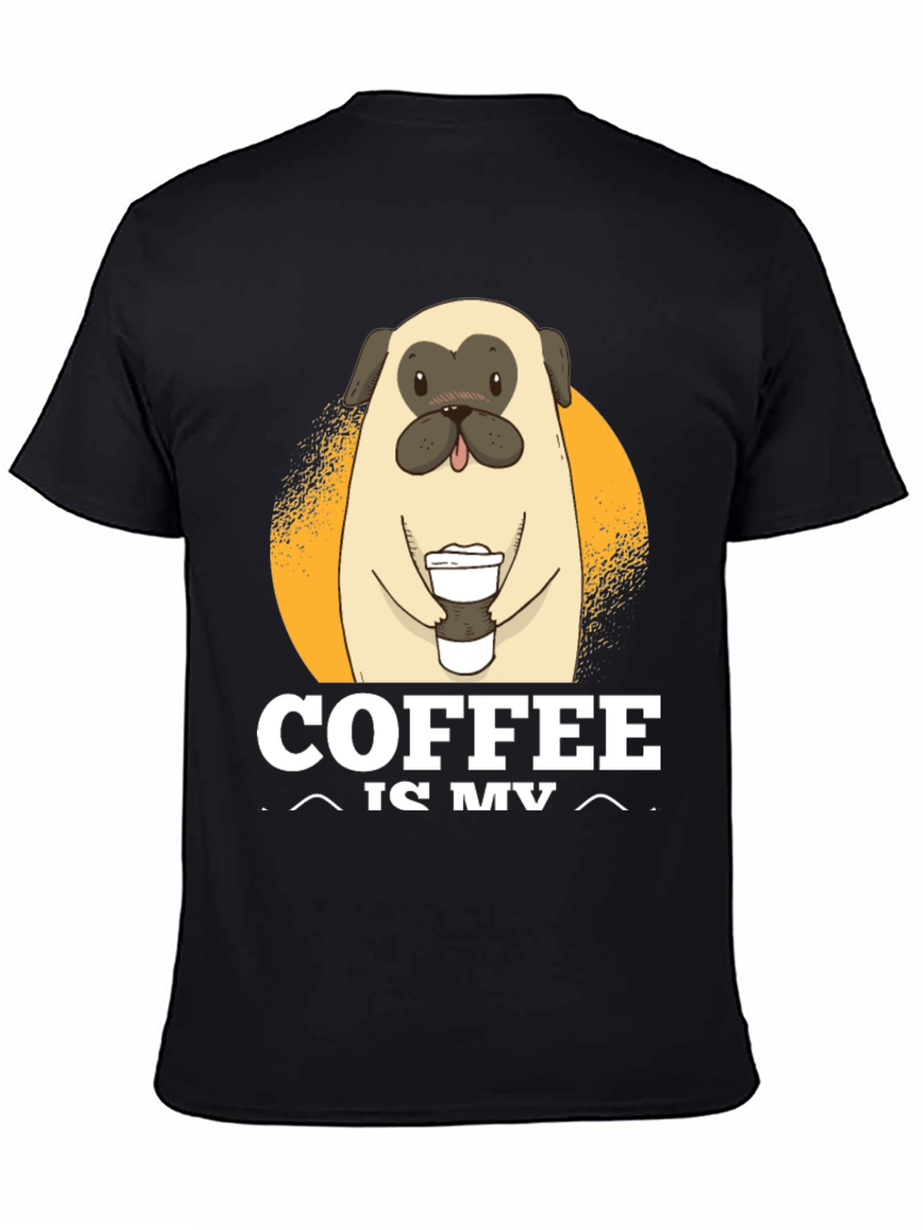 Coffee Loving Pug T-Shirt