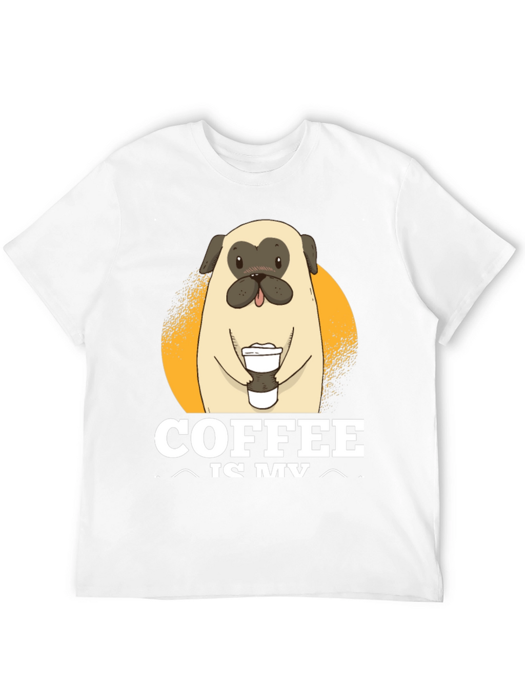 Coffee Loving Pug T-Shirt