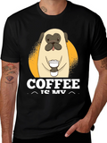 Coffee Loving Pug T-Shirt