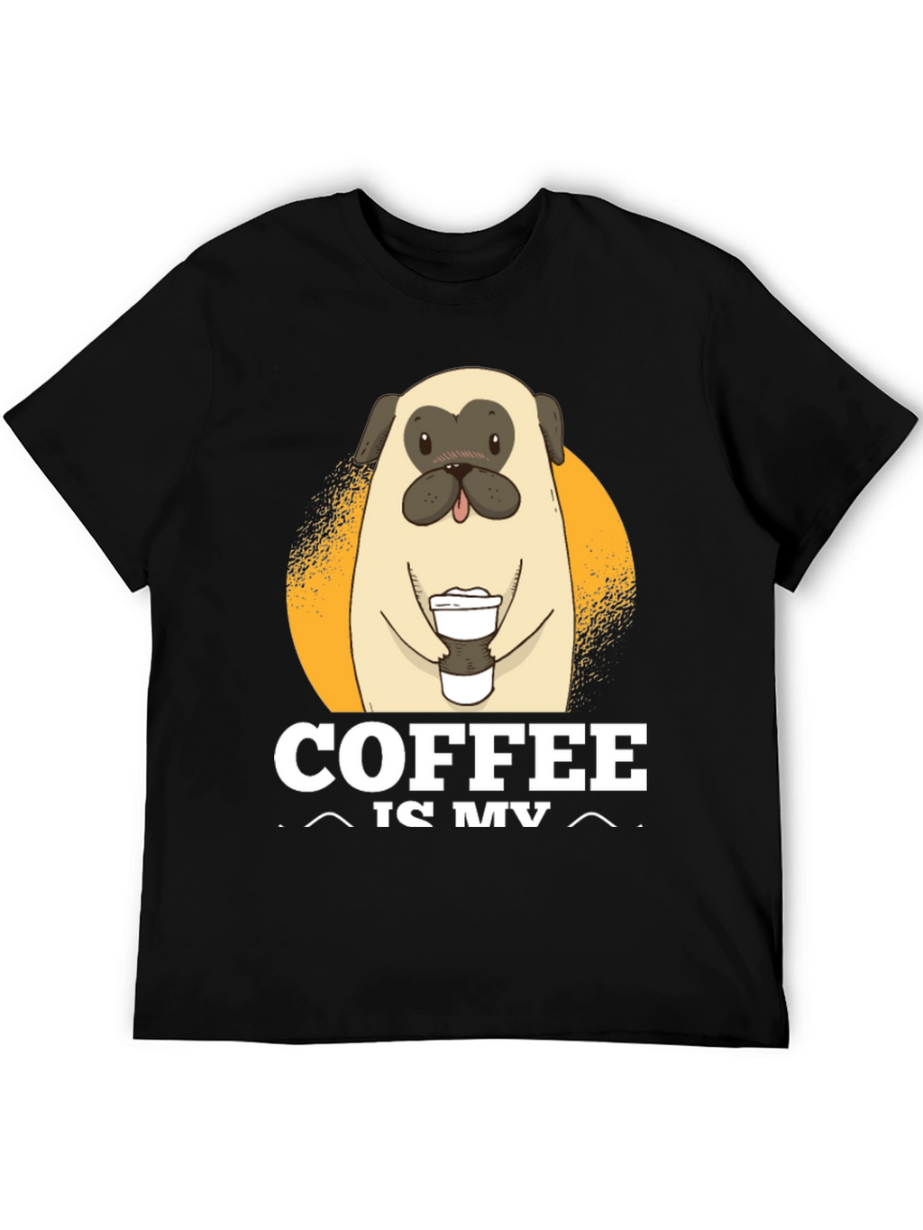 Coffee Loving Pug T-Shirt