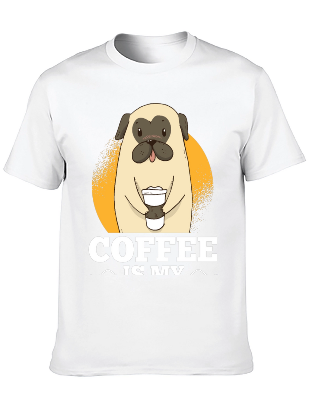 Coffee Loving Pug T-Shirt