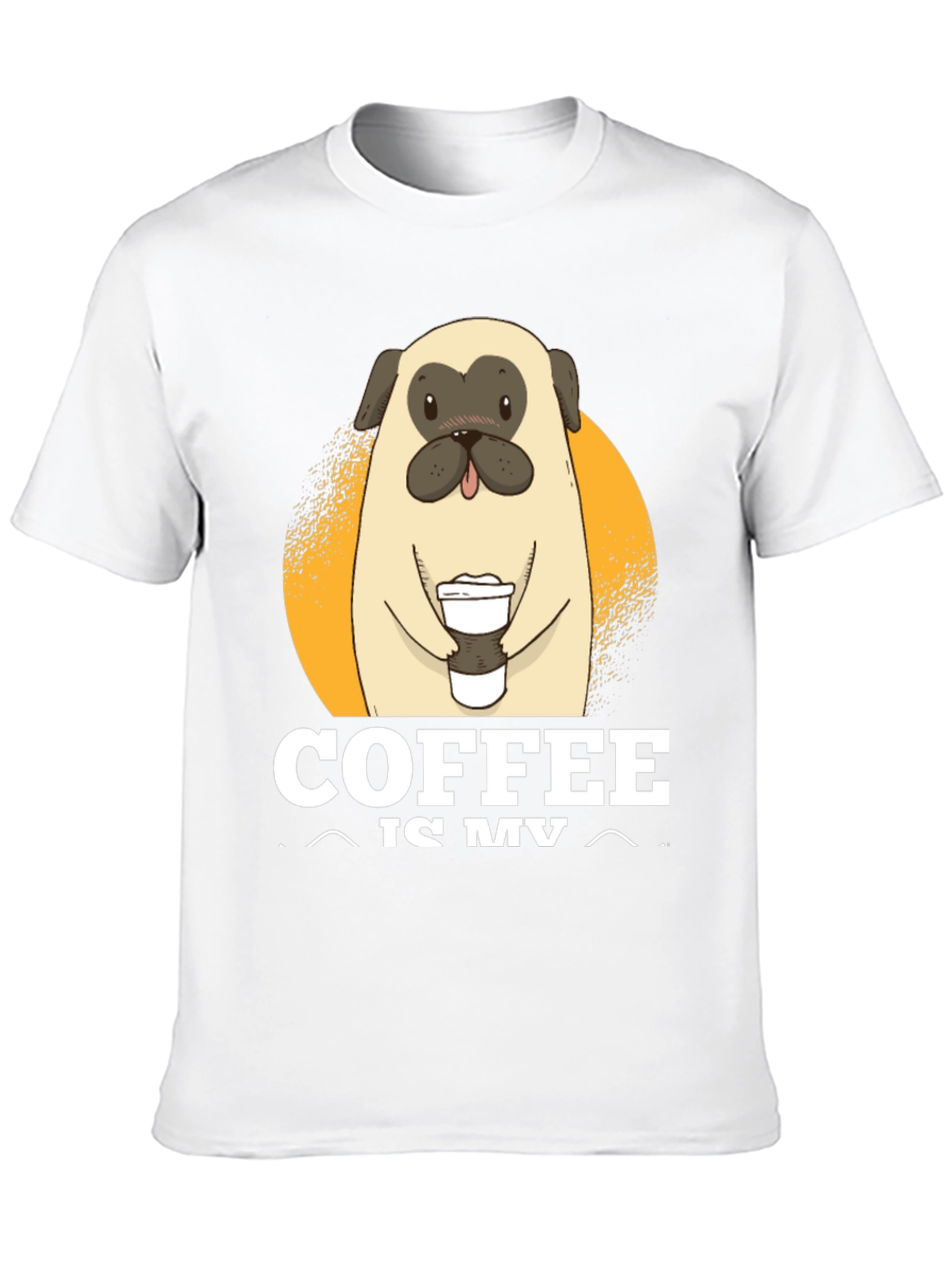 Coffee Loving Pug T-Shirt