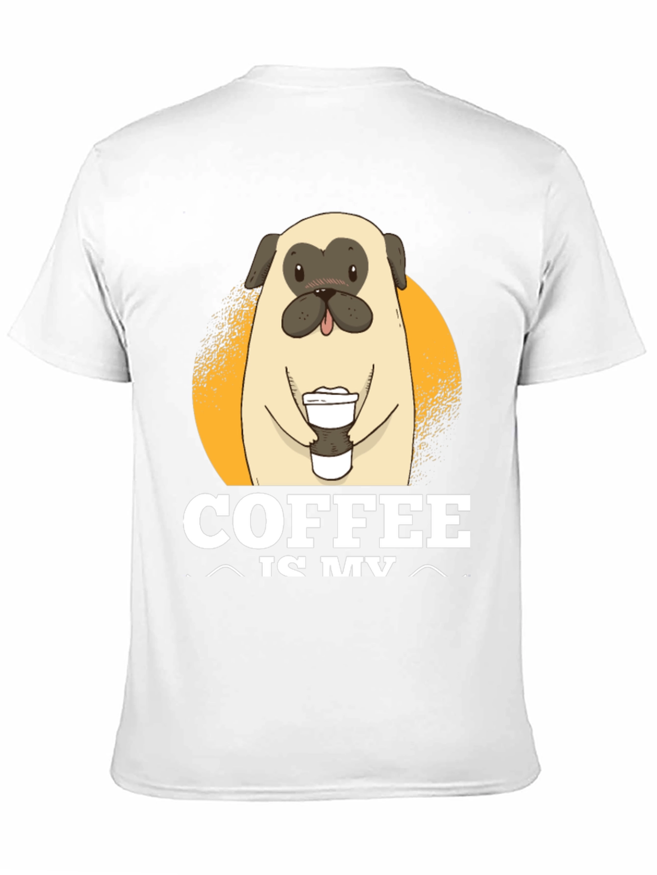Coffee Loving Pug T-Shirt