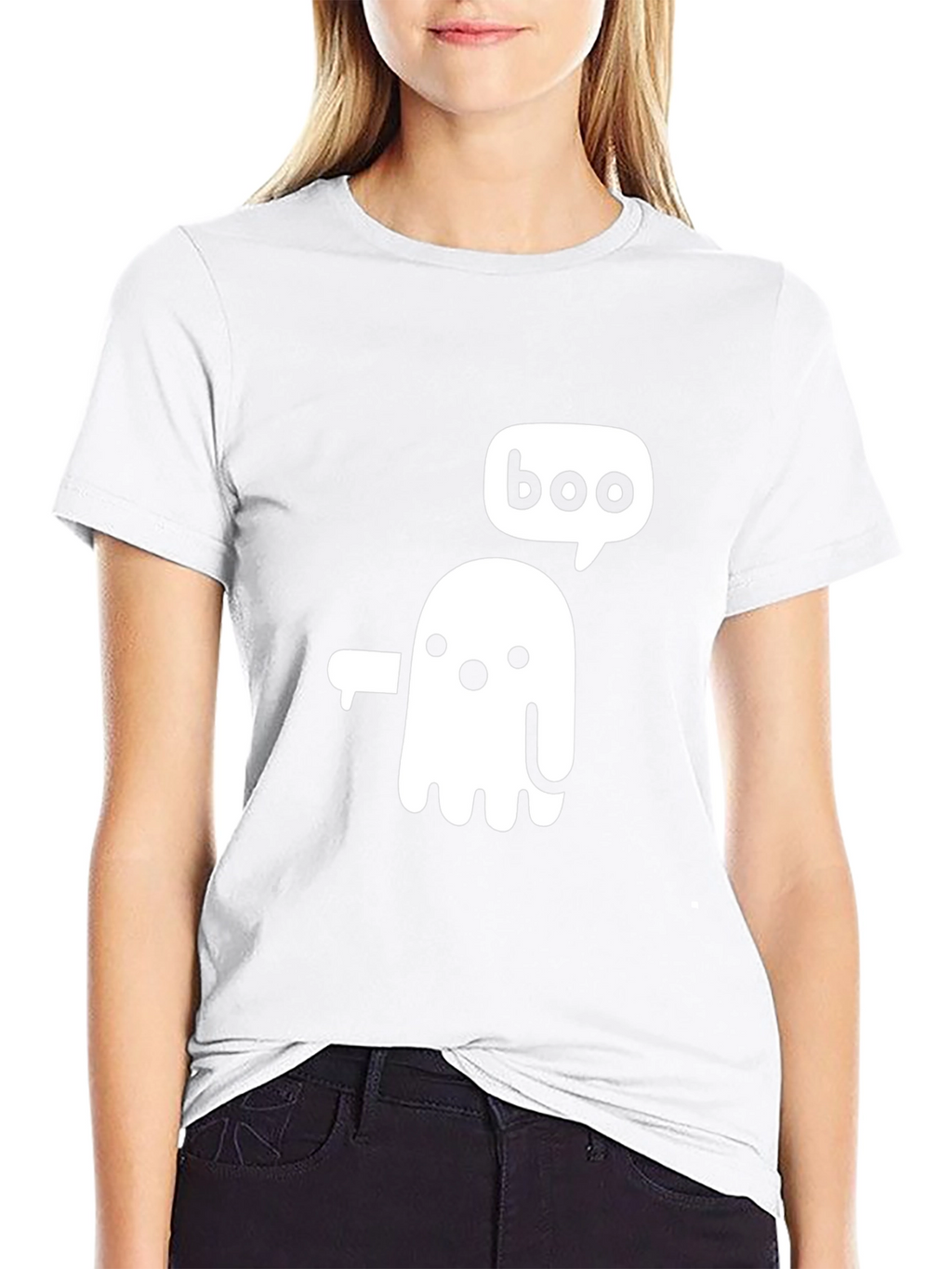 Boo Ghost Graphic Tee - Halloween Spooky Season