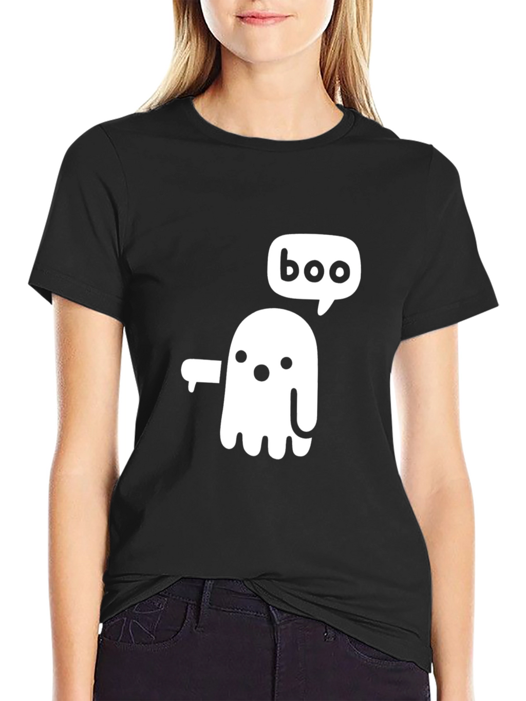 Boo Ghost Graphic Tee - Halloween Spooky Season