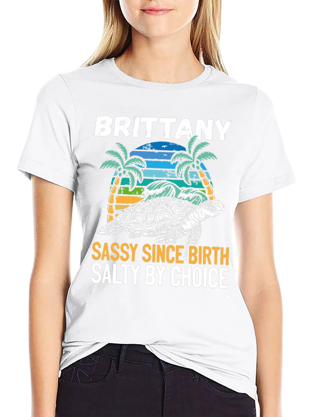 Brittany Turtle Sassy & Salty Graphic Tee