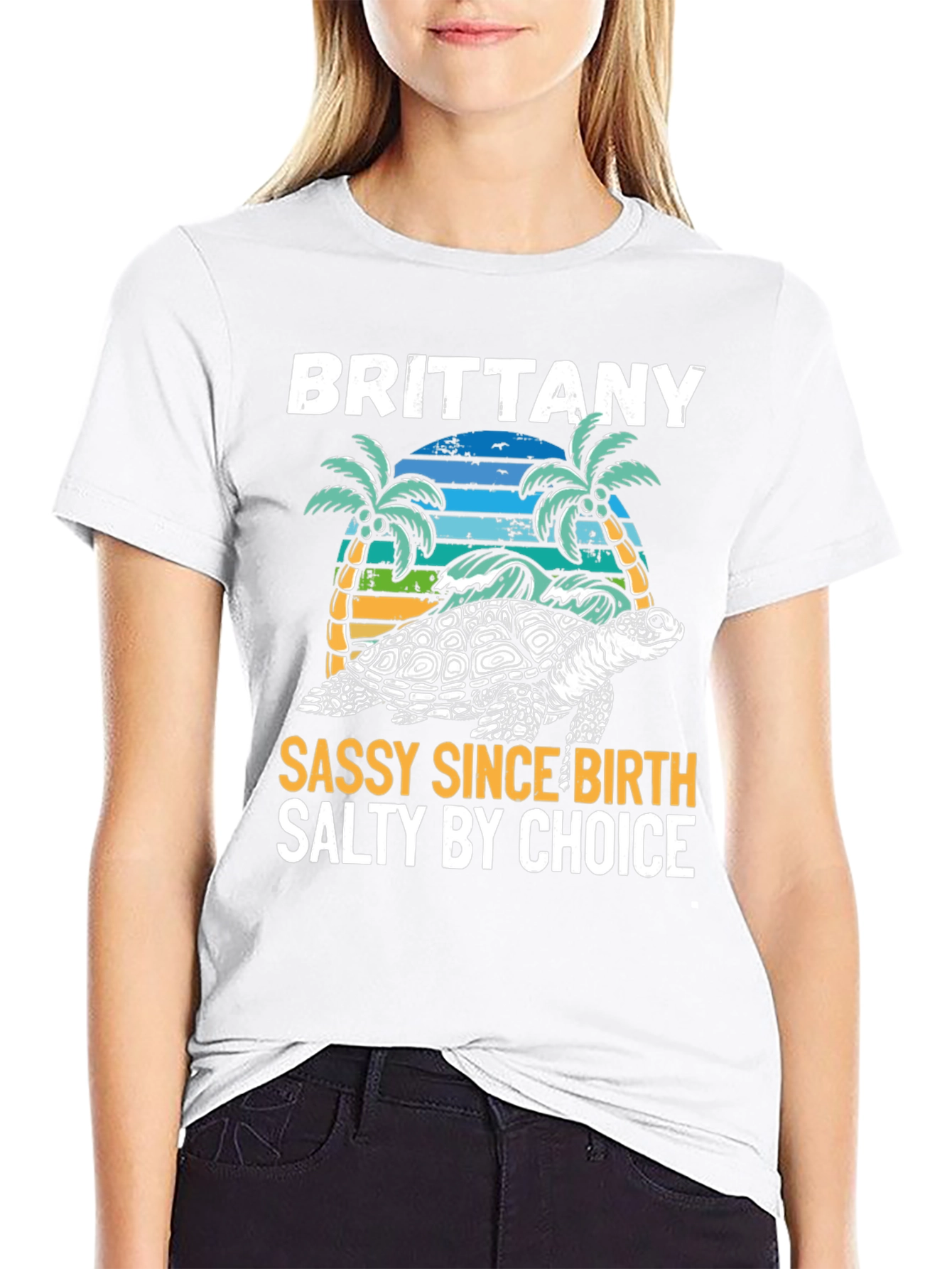 Brittany Turtle Sassy & Salty Graphic Tee