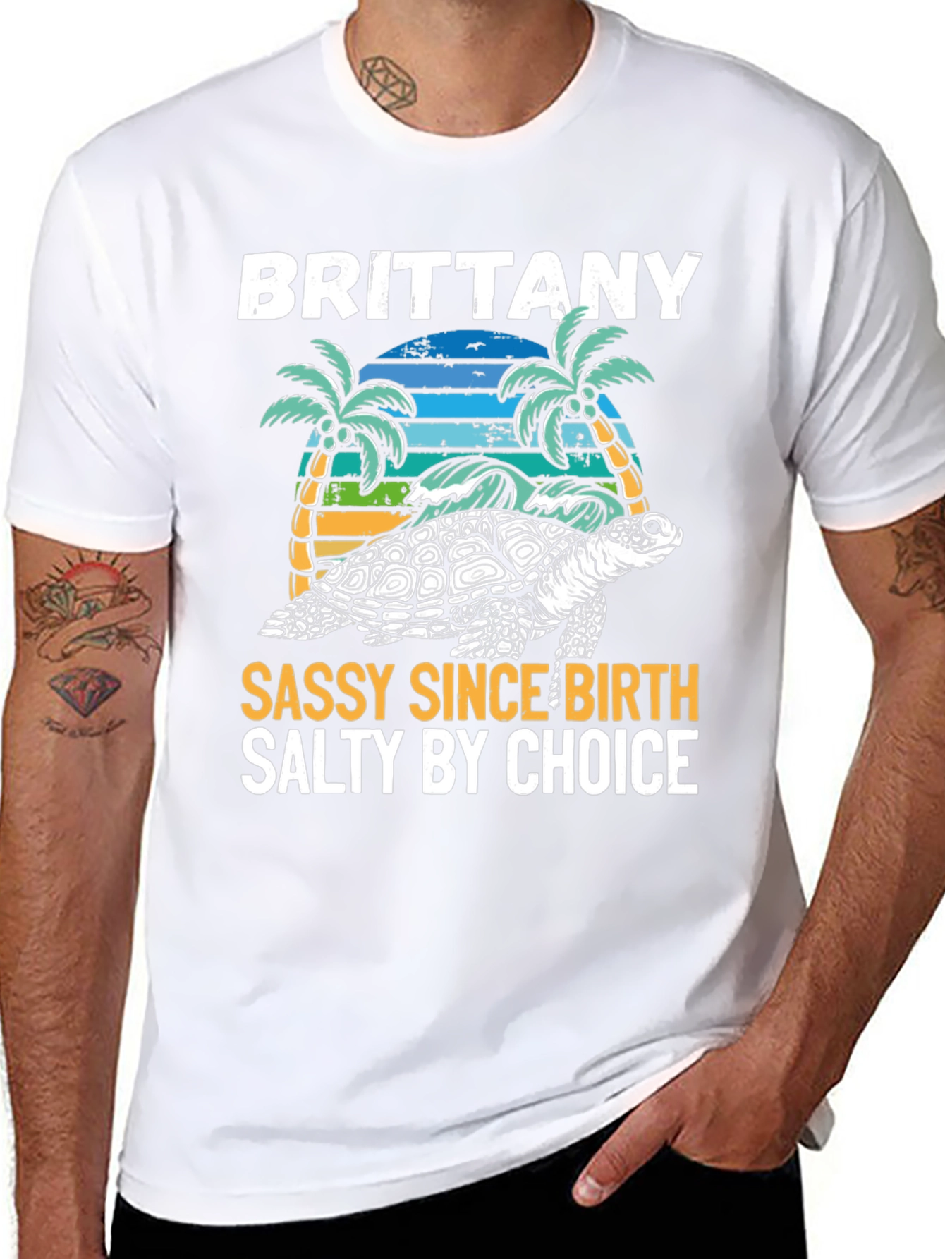 Brittany Turtle Sassy & Salty Graphic Tee