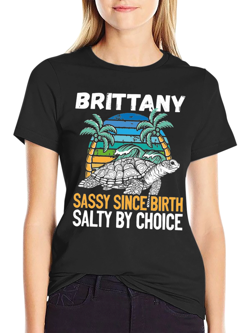 Brittany Turtle Sassy & Salty Graphic Tee