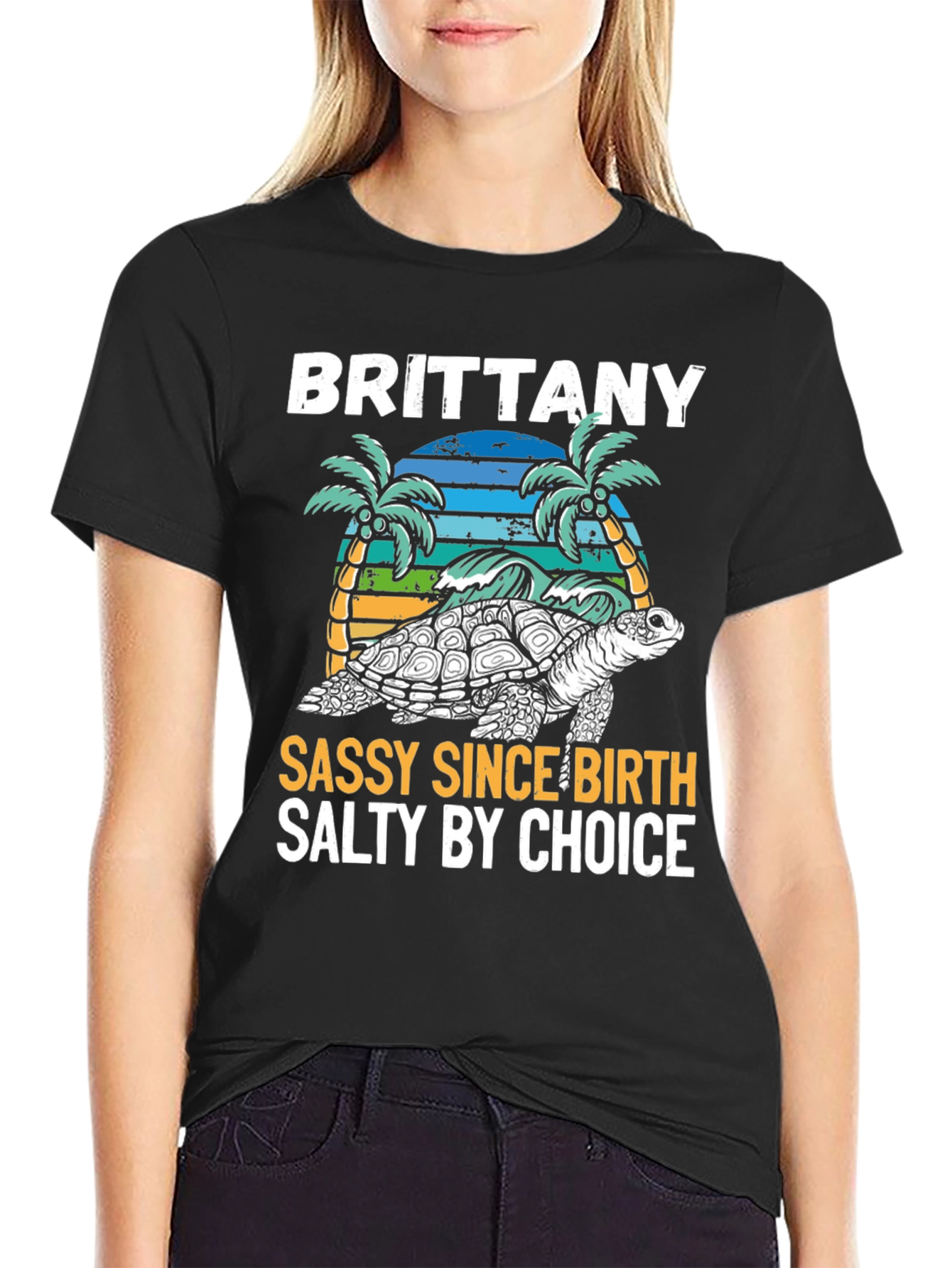 Brittany Turtle Sassy & Salty Graphic Tee