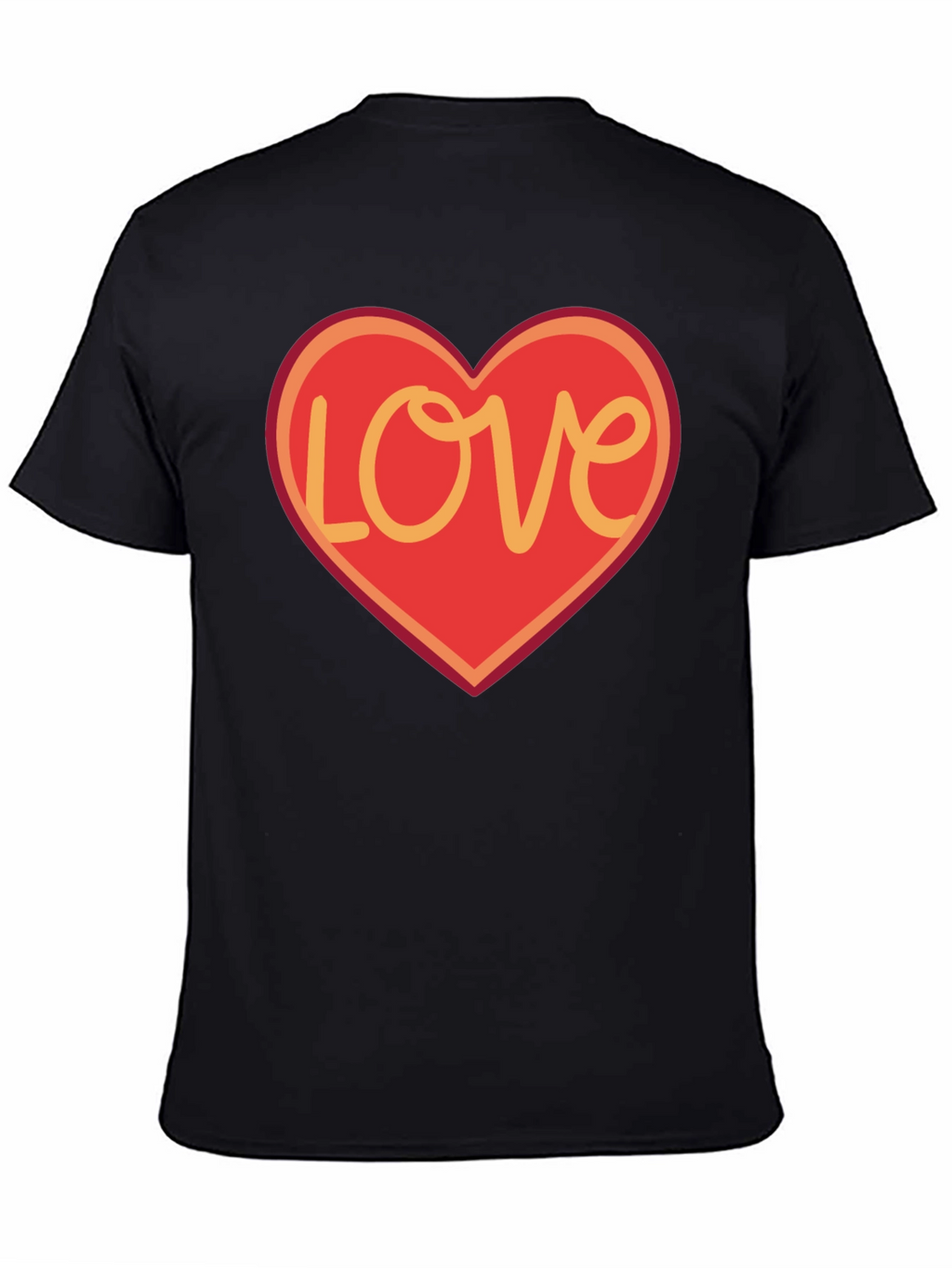 Love Heart Graphic T-Shirt - Black