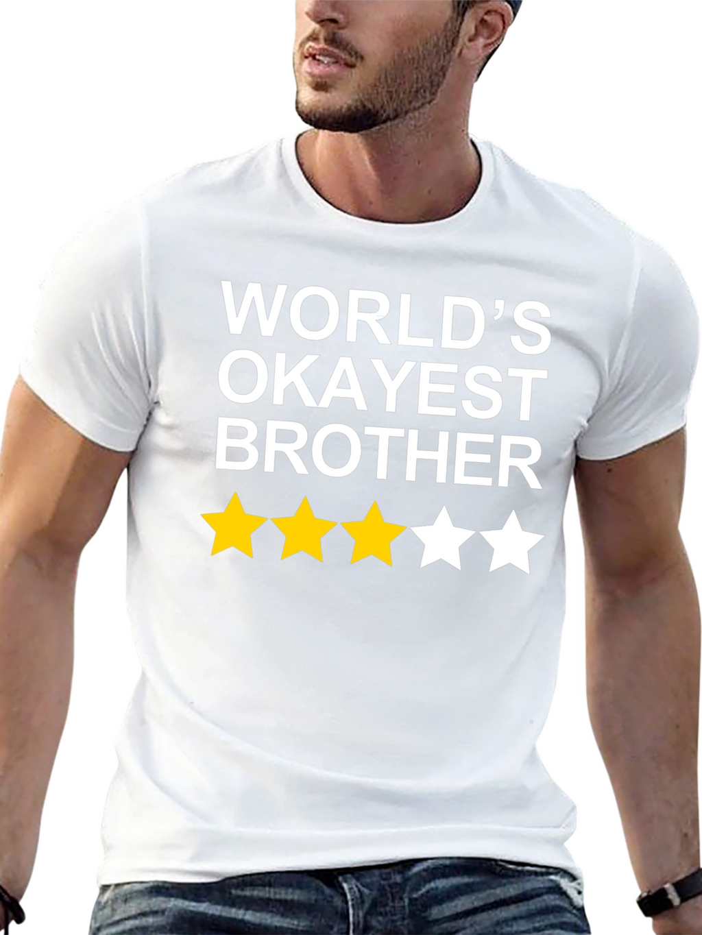 Worlds Okayest Brother T-Shirt Funny Novelty Gift