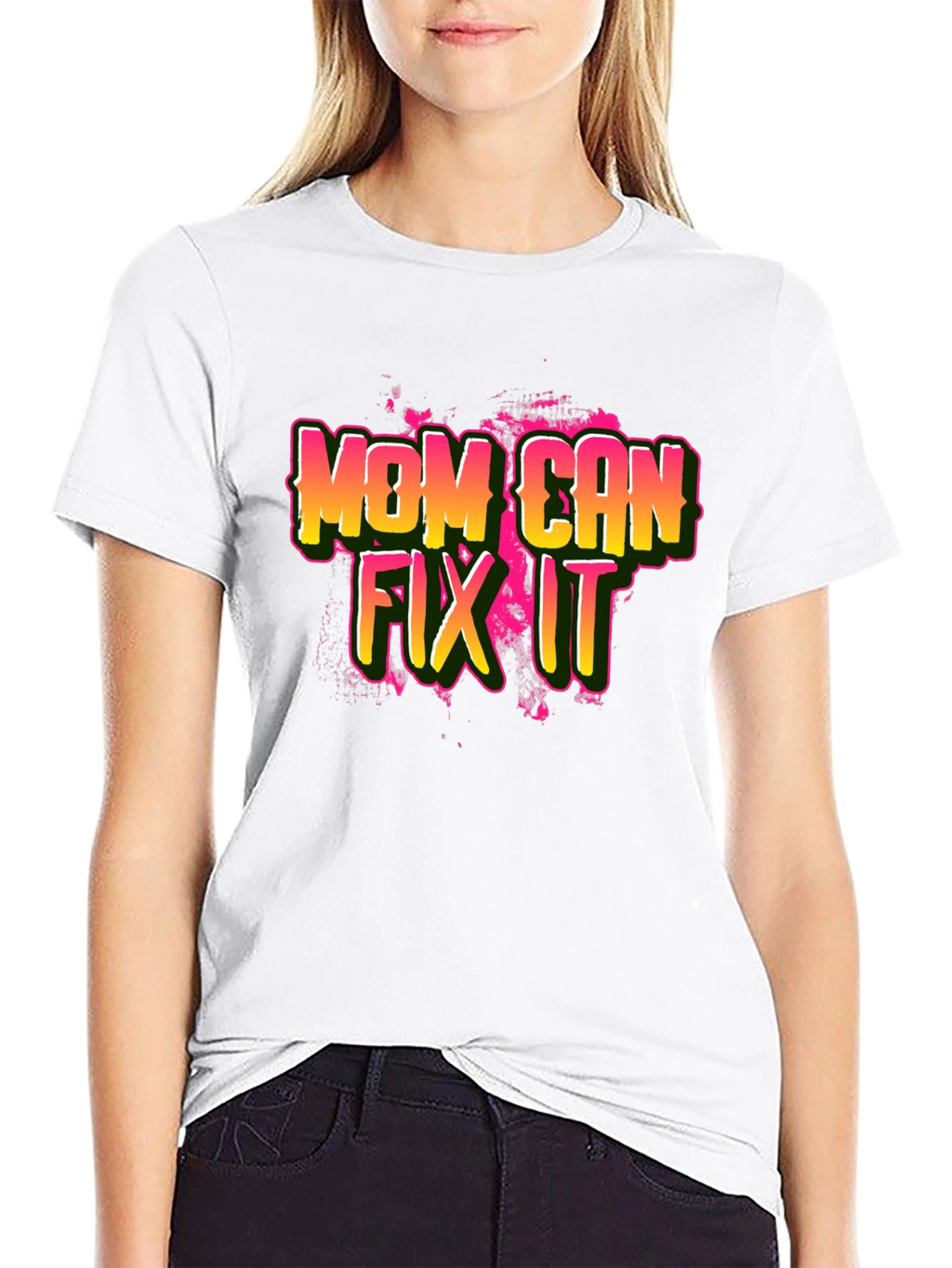 Mom Can Fix It Black T-Shirt