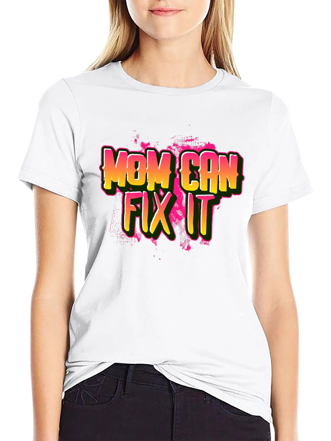 Mom Can Fix It Black T-Shirt