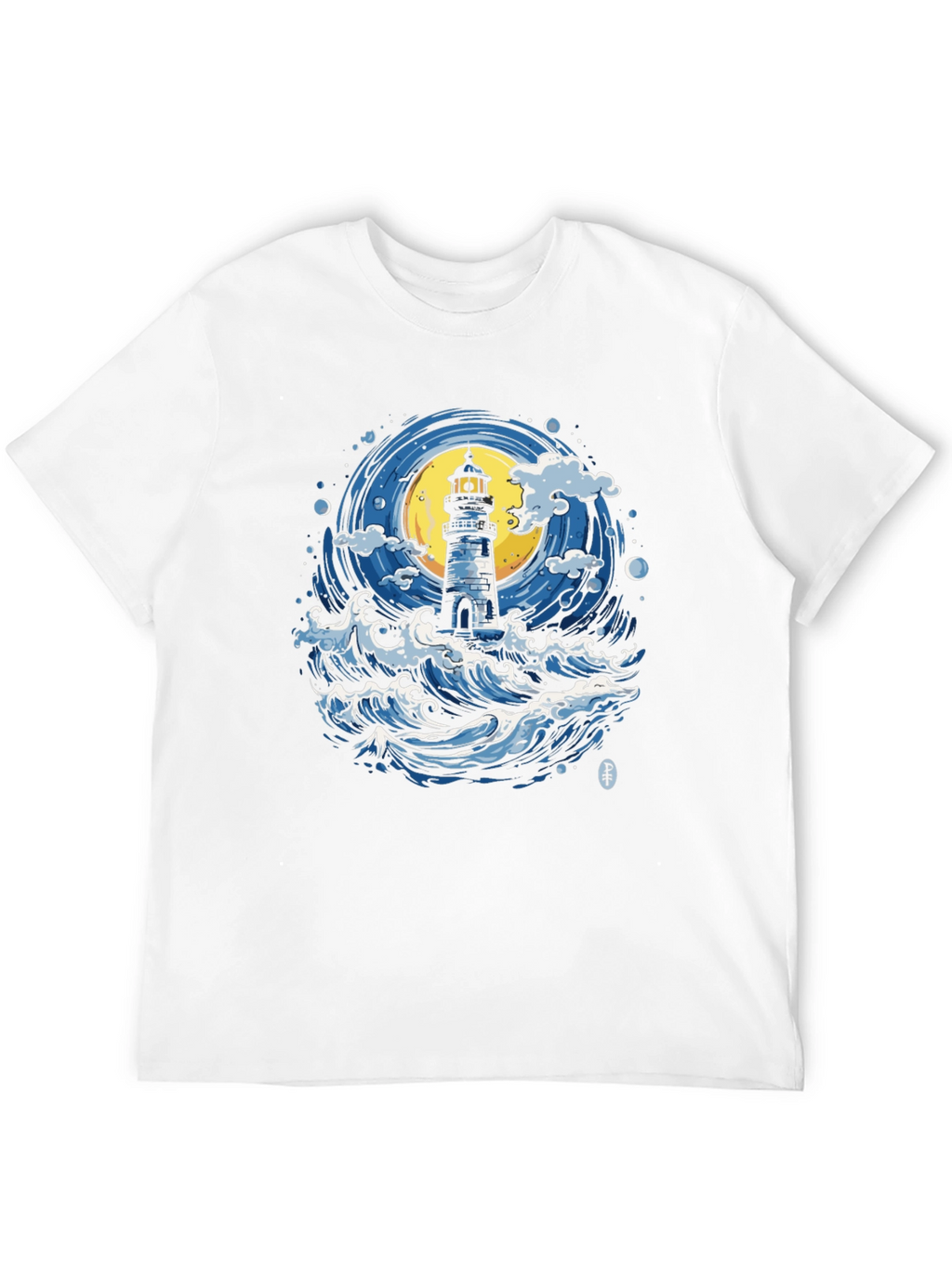 Lighthouse Waves Graphic Tee - Nautical Style