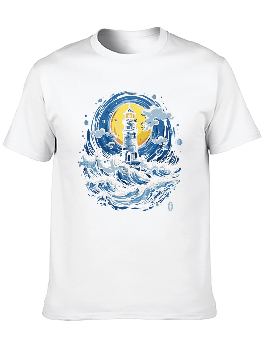 Lighthouse Waves Graphic Tee - Nautical Style