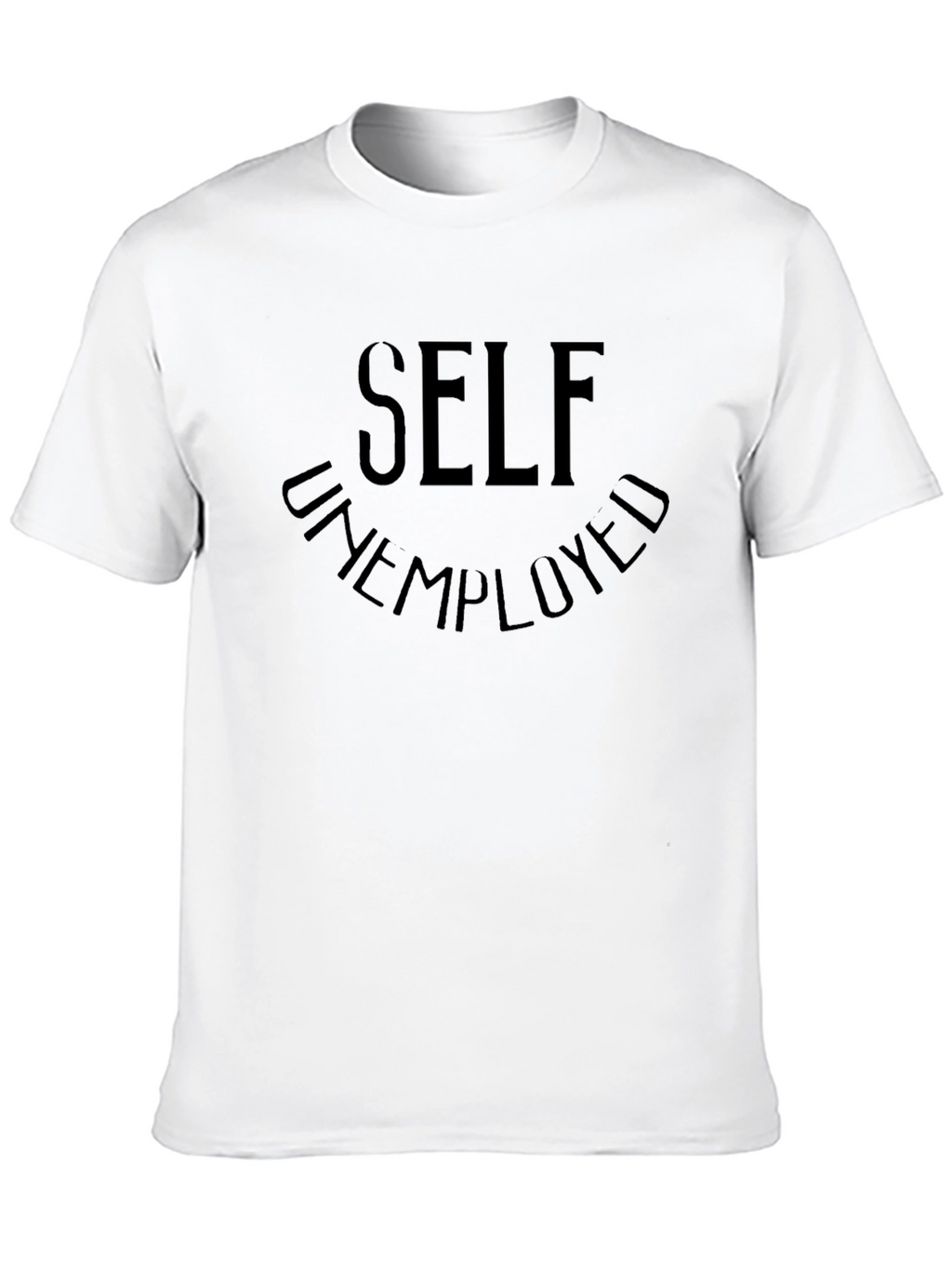 Self Unemployed Graphic Tee - Casual Black T-Shirt
