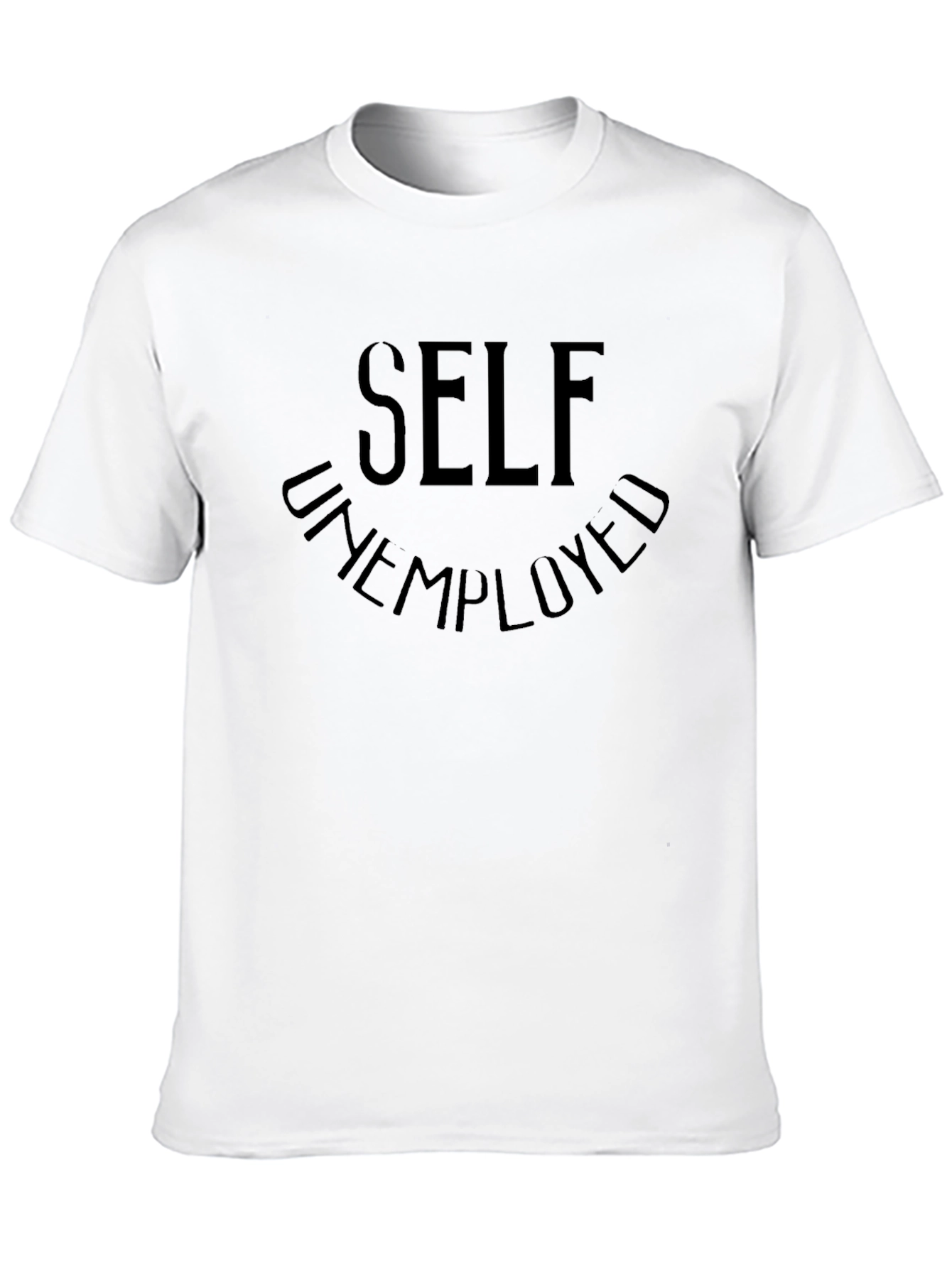 Self Unemployed Graphic Tee - Casual Black T-Shirt