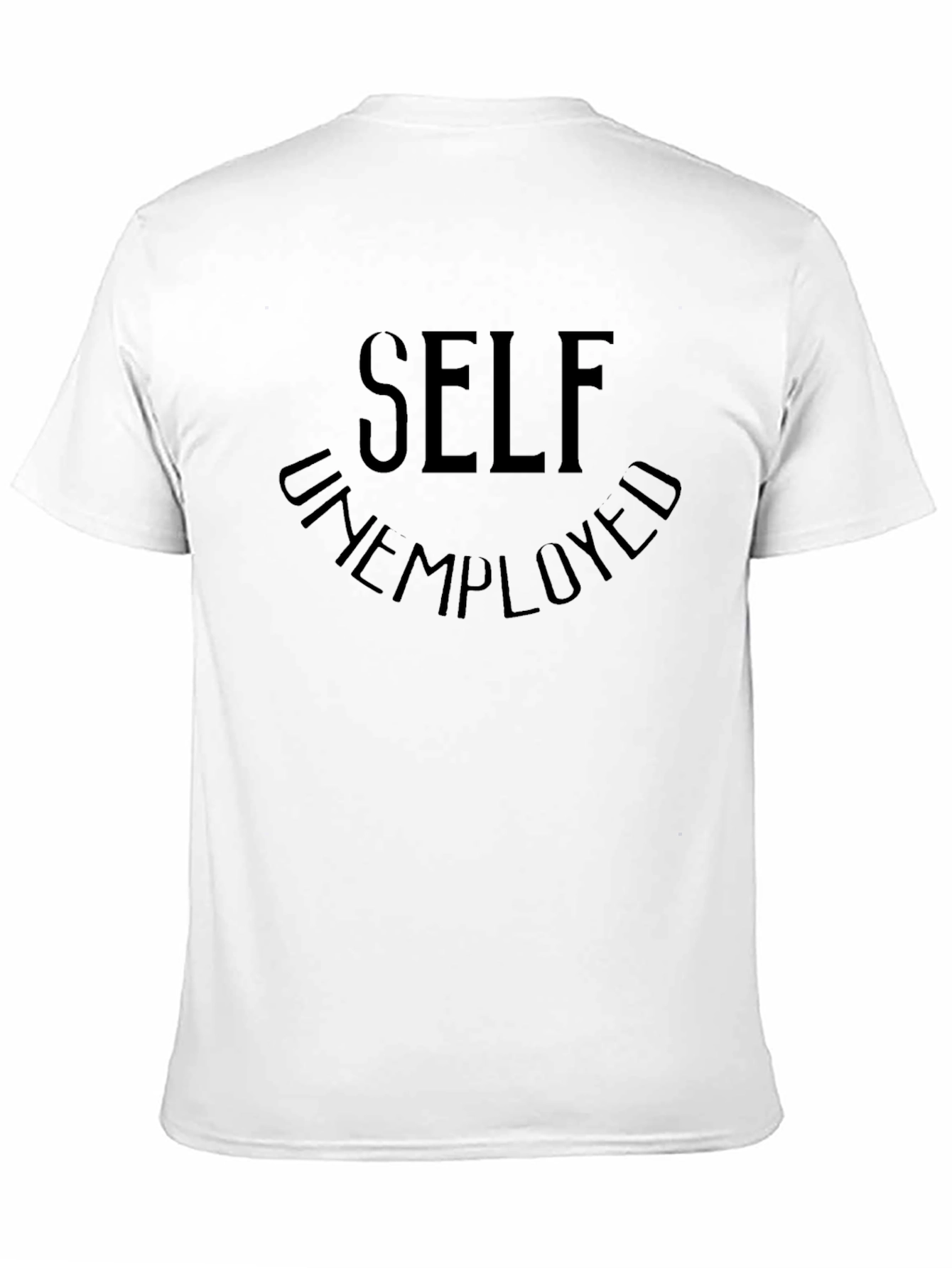 Self Unemployed Graphic Tee - Casual Black T-Shirt