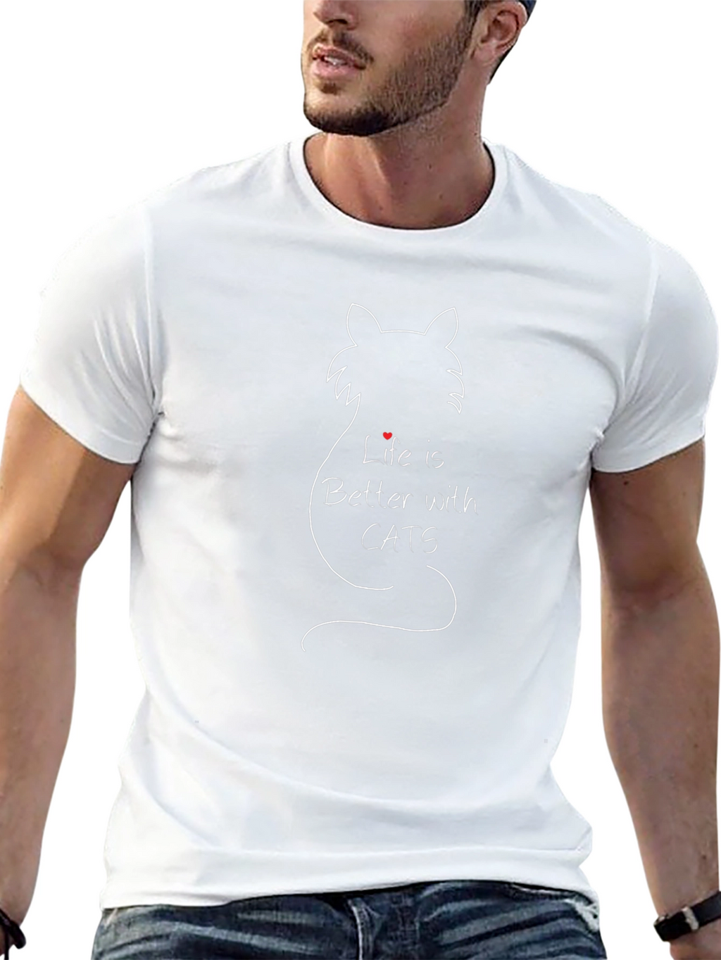 Life is Better with Cats T-Shirt - Black