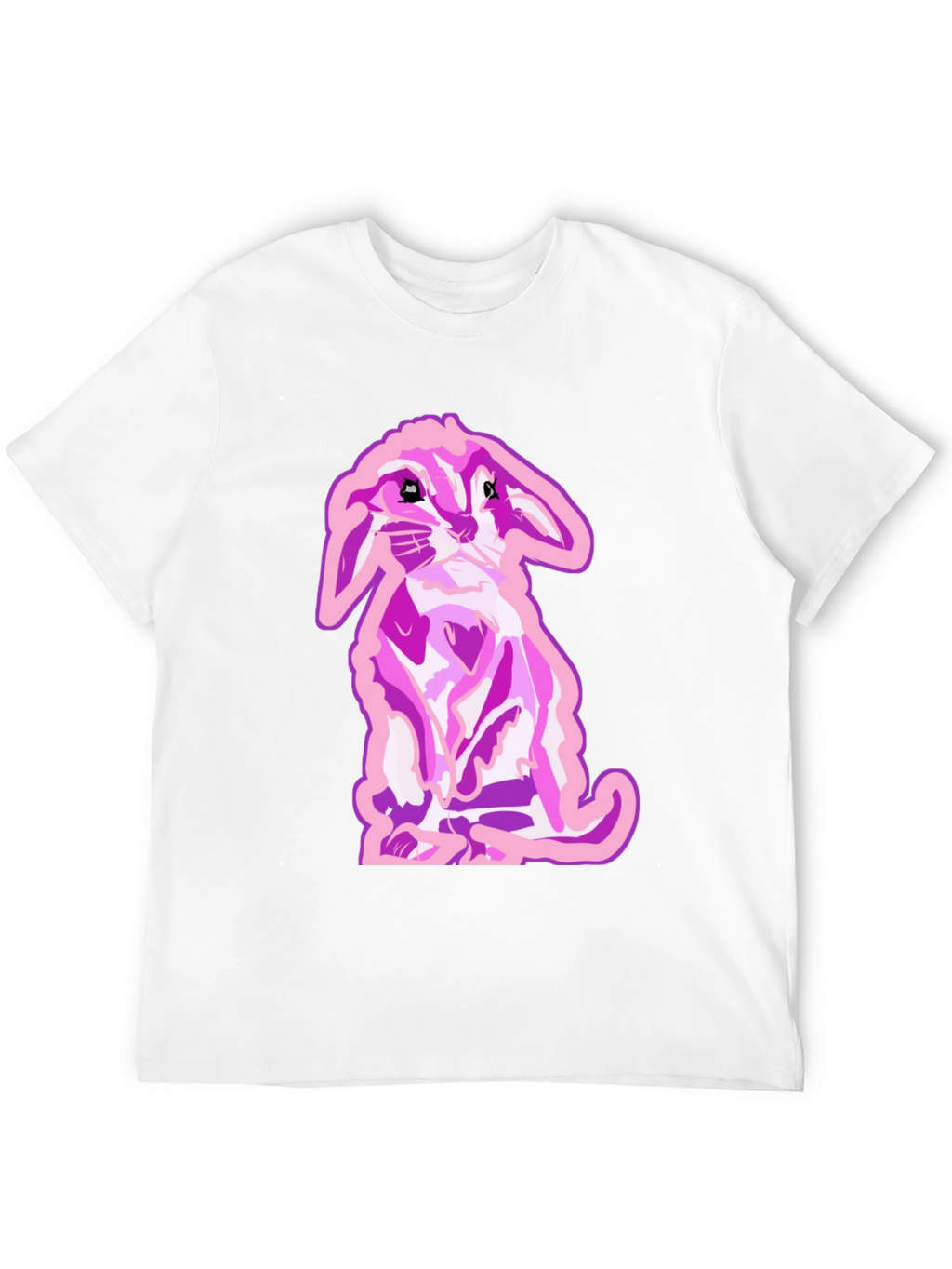 Bunny Graphic Tee - Black Cotton Blend