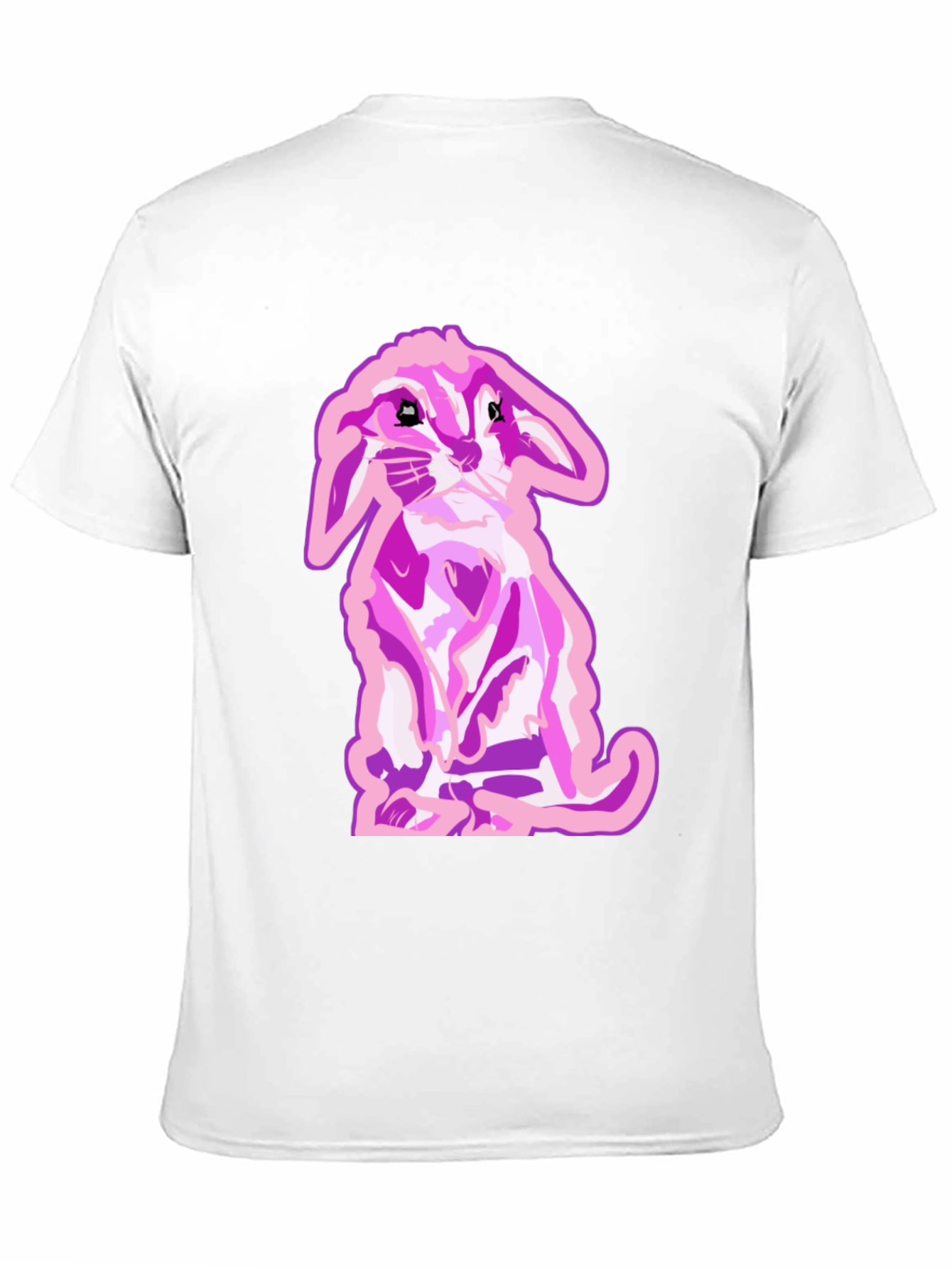 Bunny Graphic Tee - Black Cotton Blend