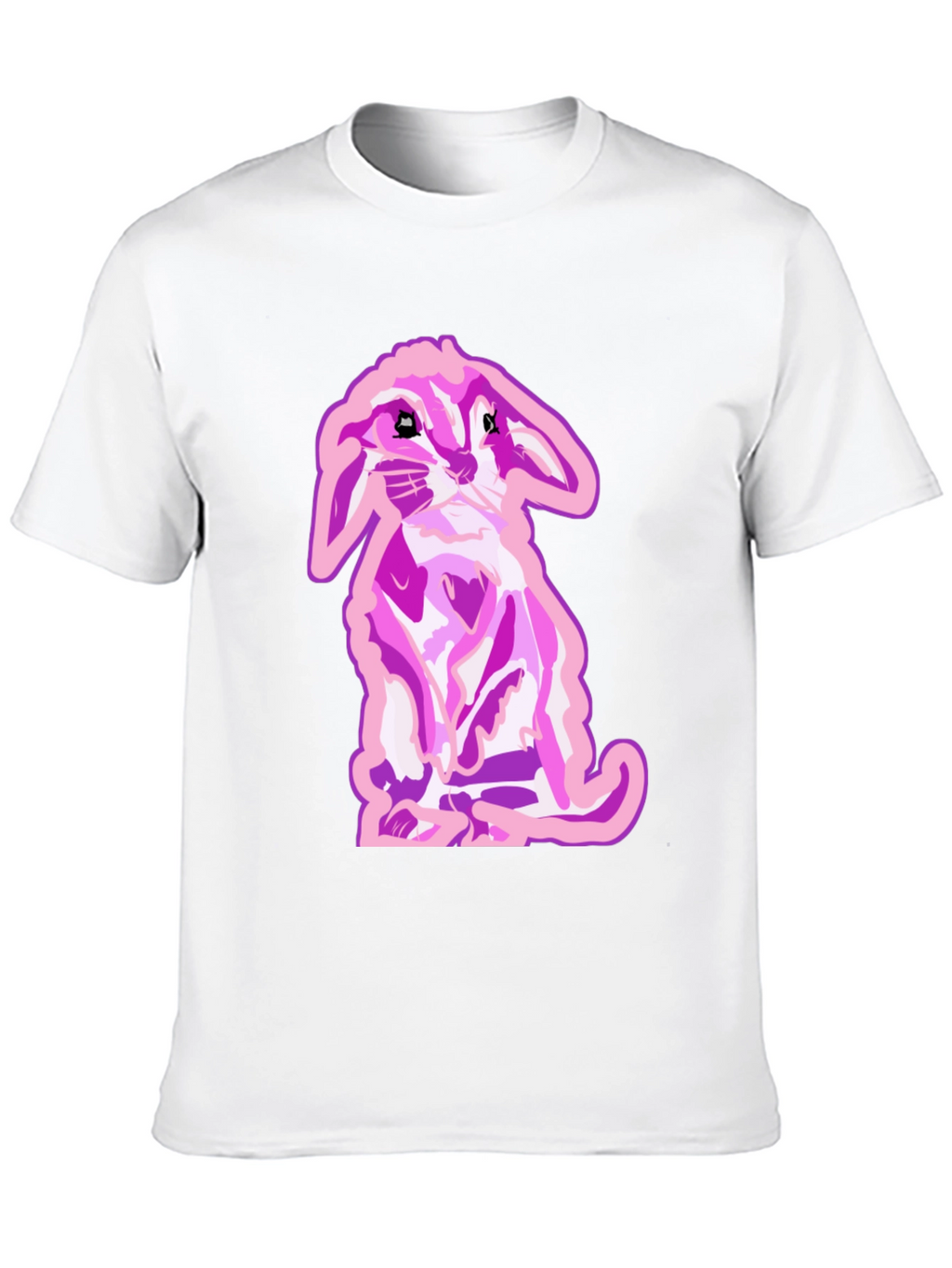 Bunny Graphic Tee - Black Cotton Blend