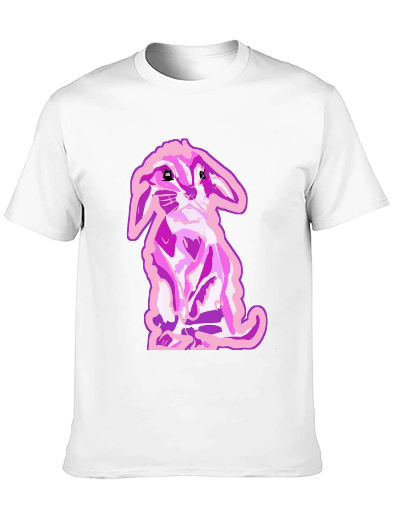 Bunny Graphic Tee - Black Cotton Blend