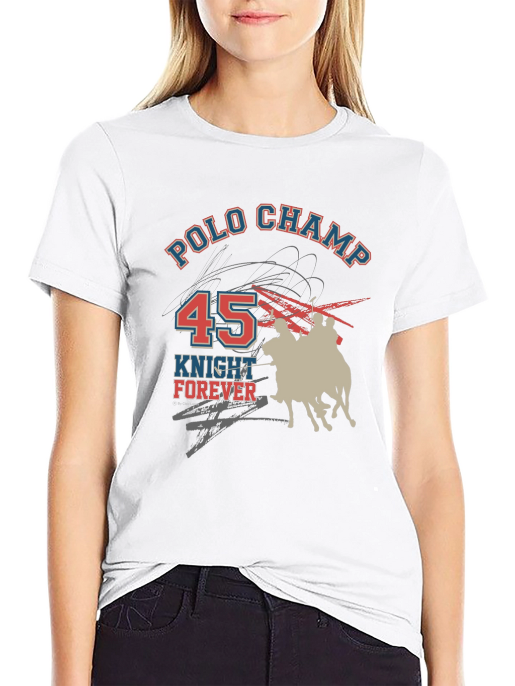 Polo Champ Knight Forever Graphic T-Shirt