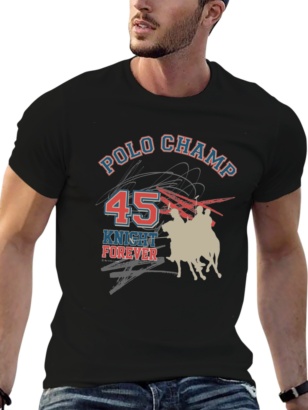 Polo Champ Knight Forever Graphic T-Shirt