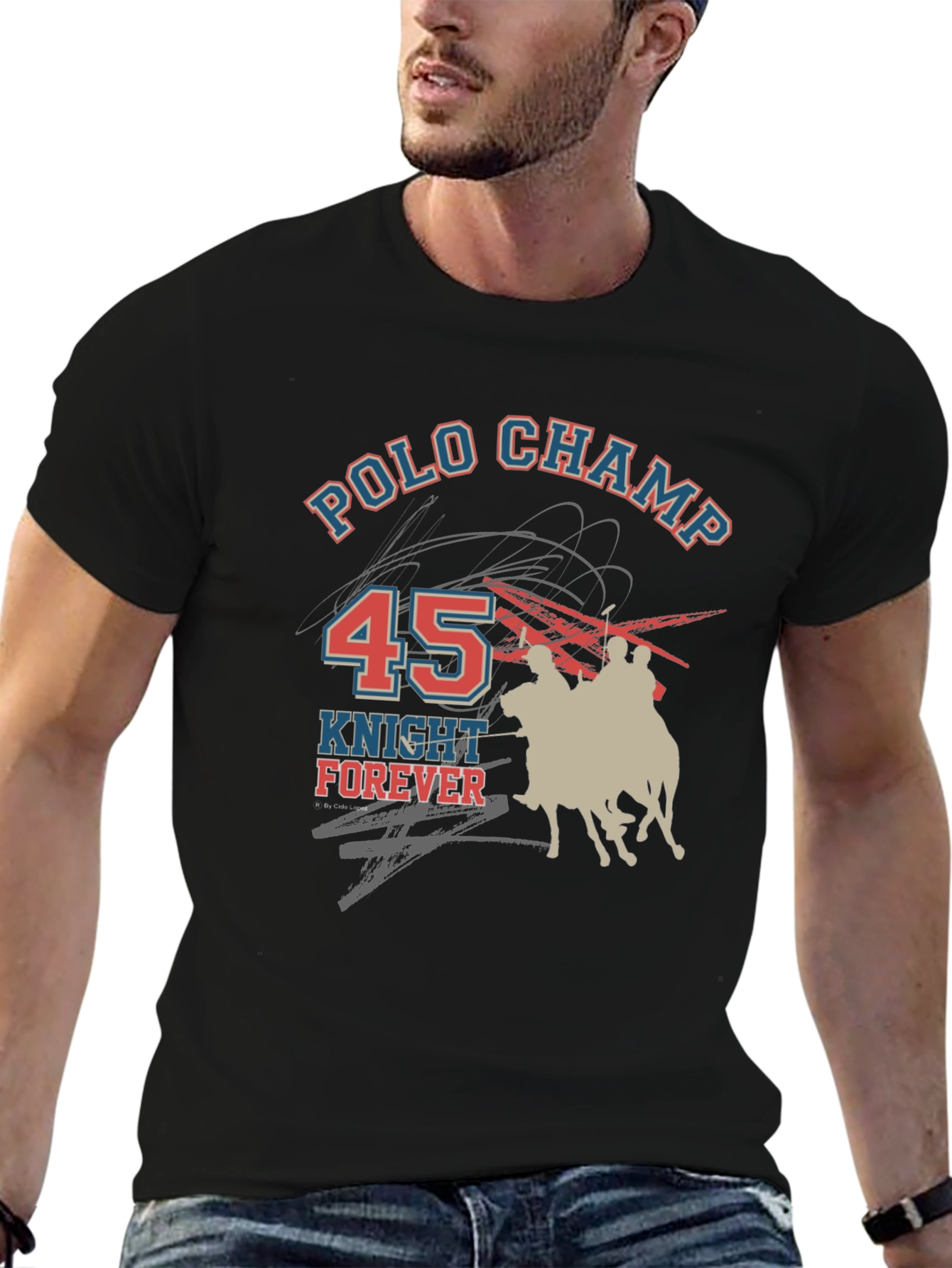 Polo Champ Knight Forever Graphic T-Shirt