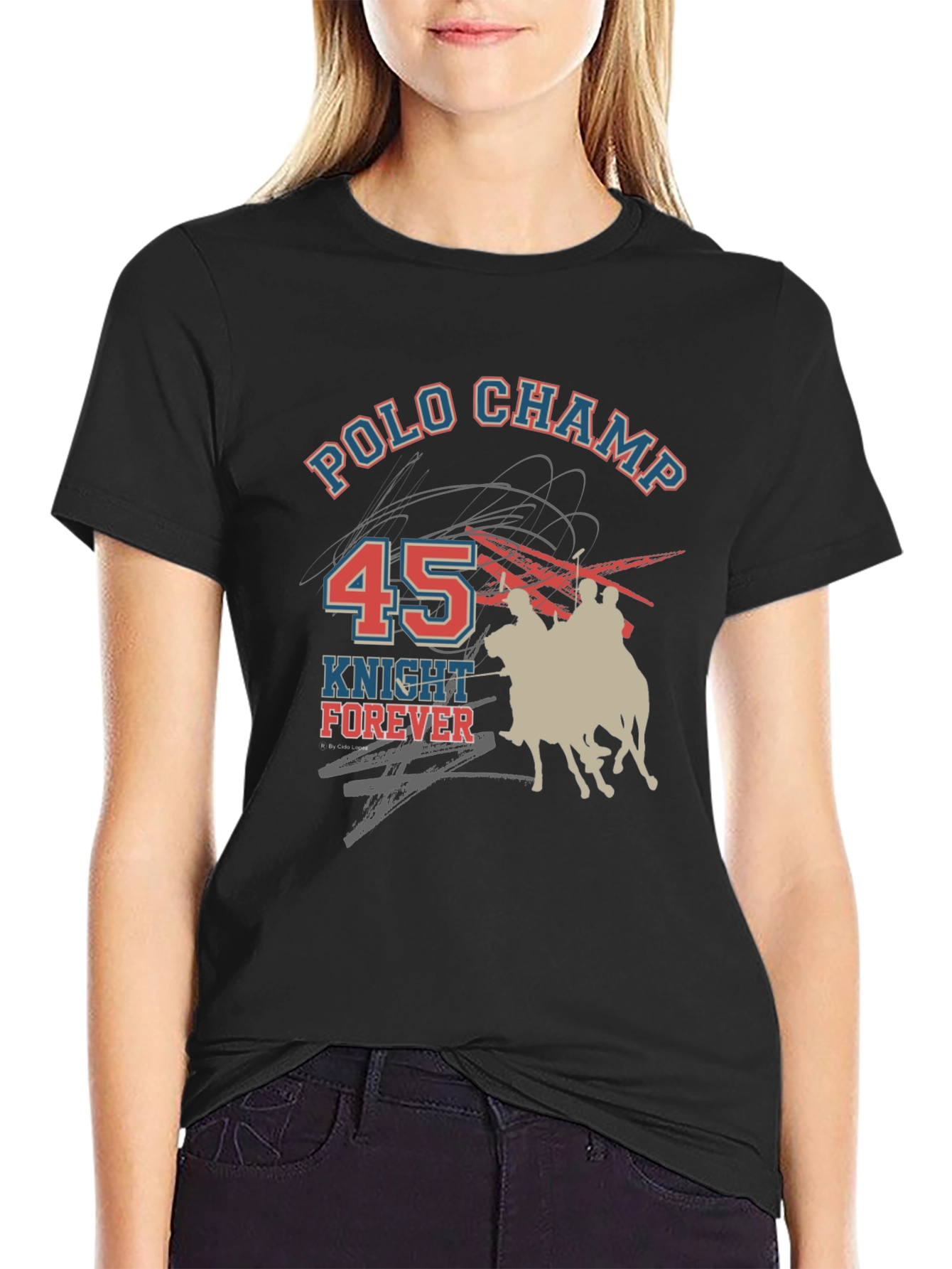 Polo Champ Knight Forever Graphic T-Shirt