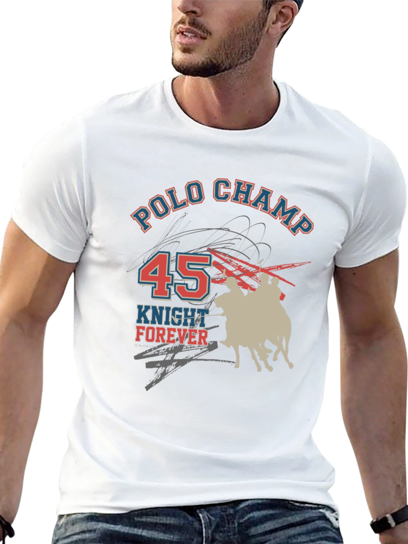 Polo Champ Knight Forever Graphic T-Shirt