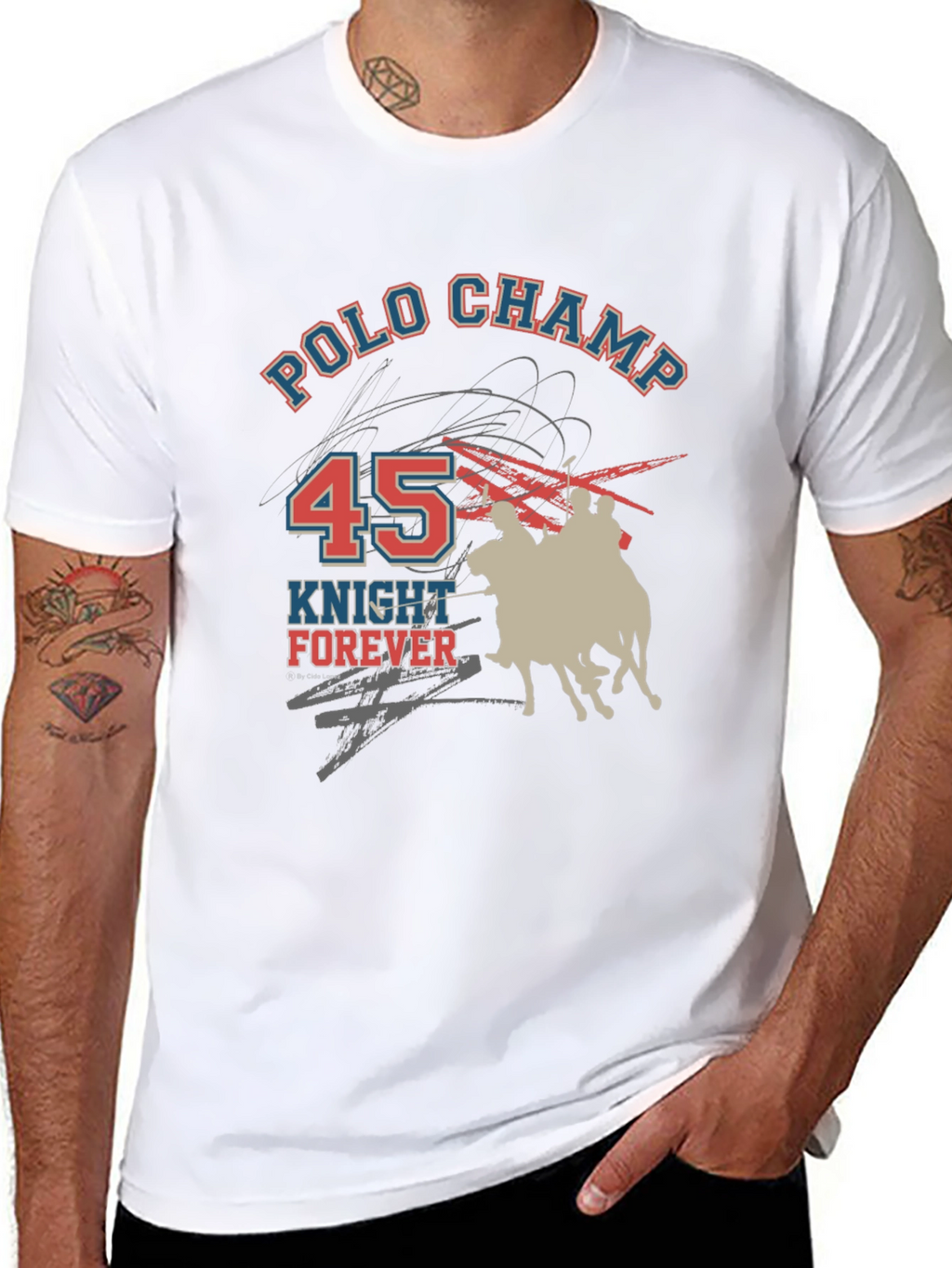 Polo Champ Knight Forever Graphic T-Shirt