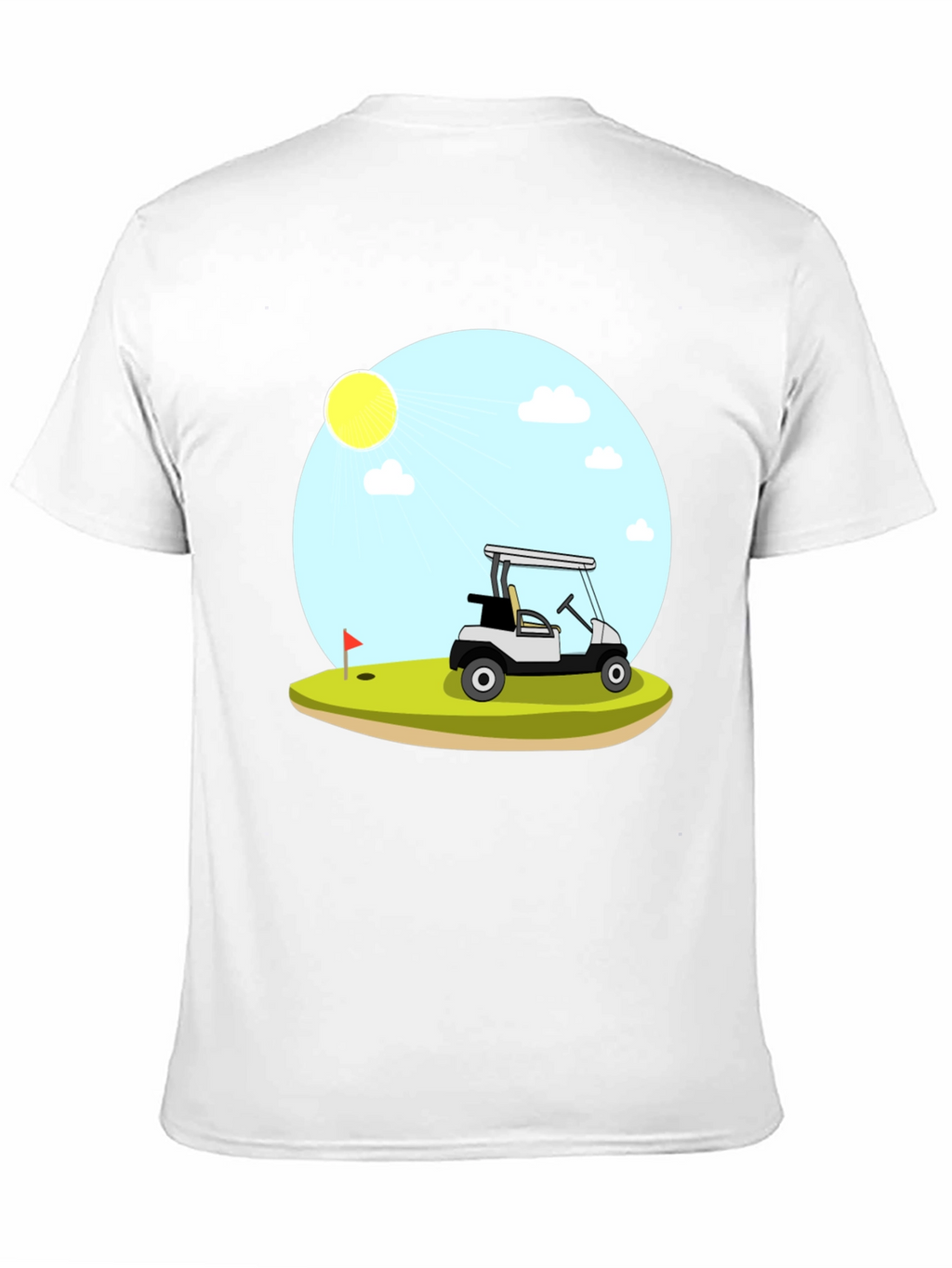 Golf Cart Scene Graphic T-Shirt