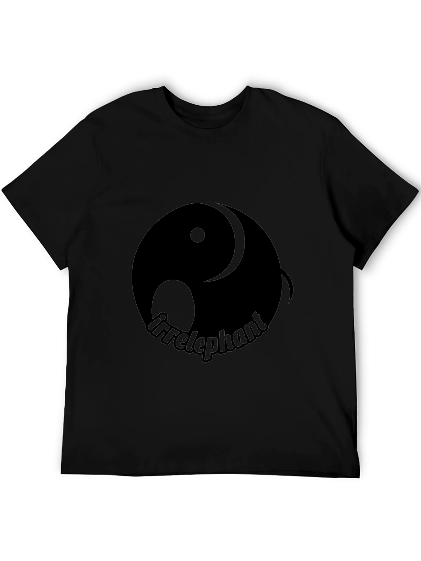 Irrelephant Yin Yang T-Shirt - Black