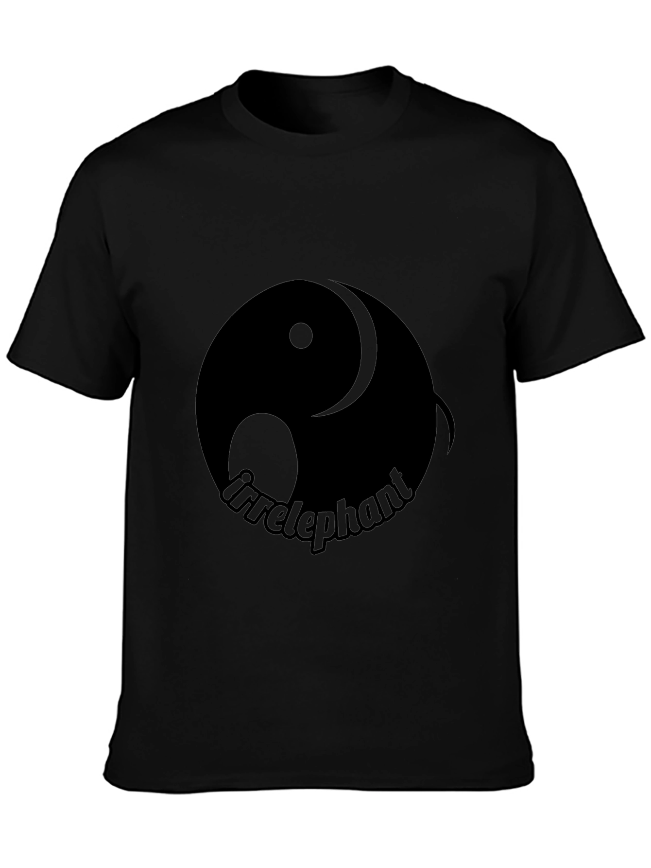 Irrelephant Yin Yang T-Shirt - Black