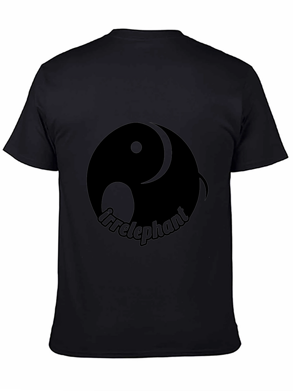 Irrelephant Yin Yang T-Shirt - Black